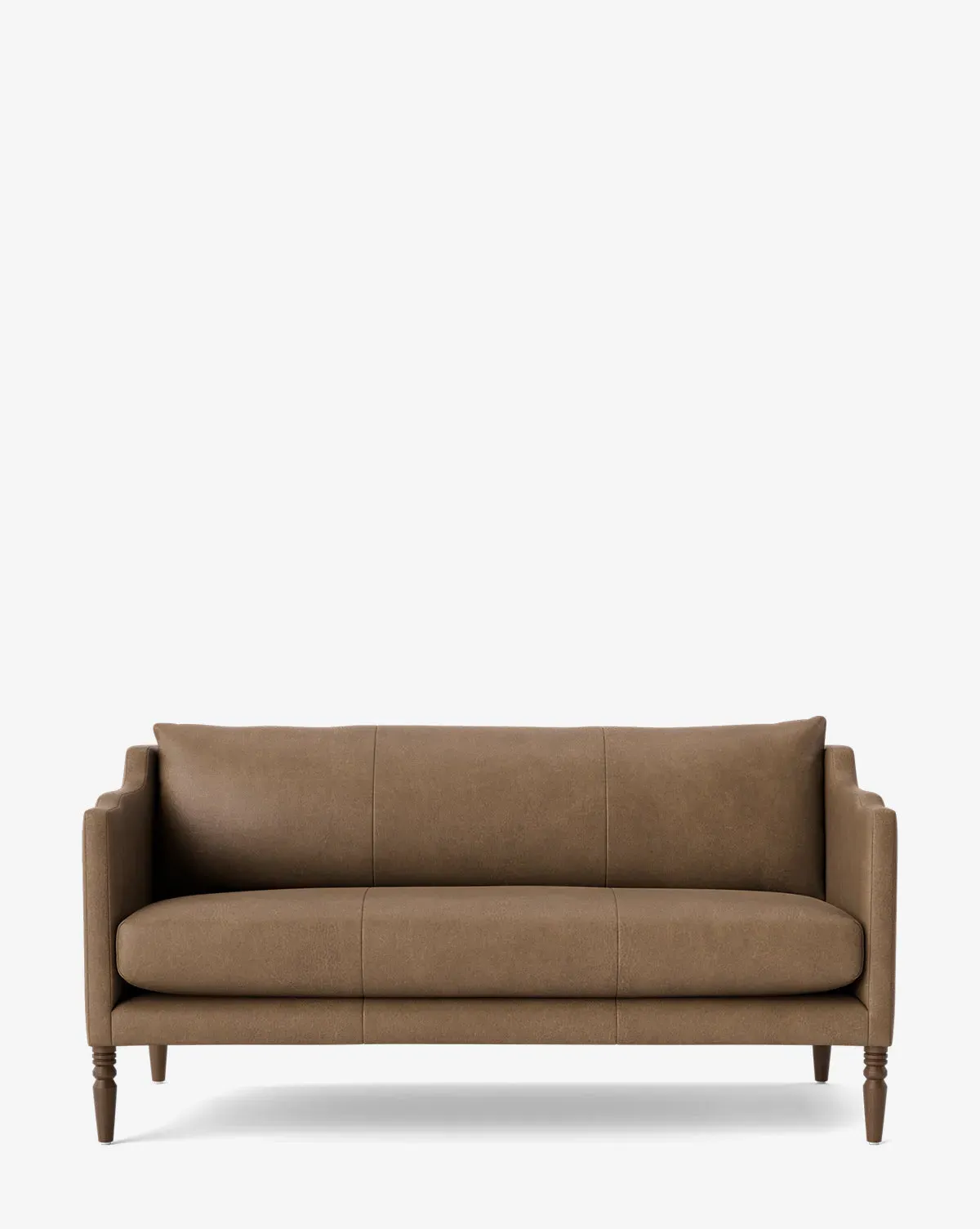 Gemma 65" Settee - Chestnut, Leather product