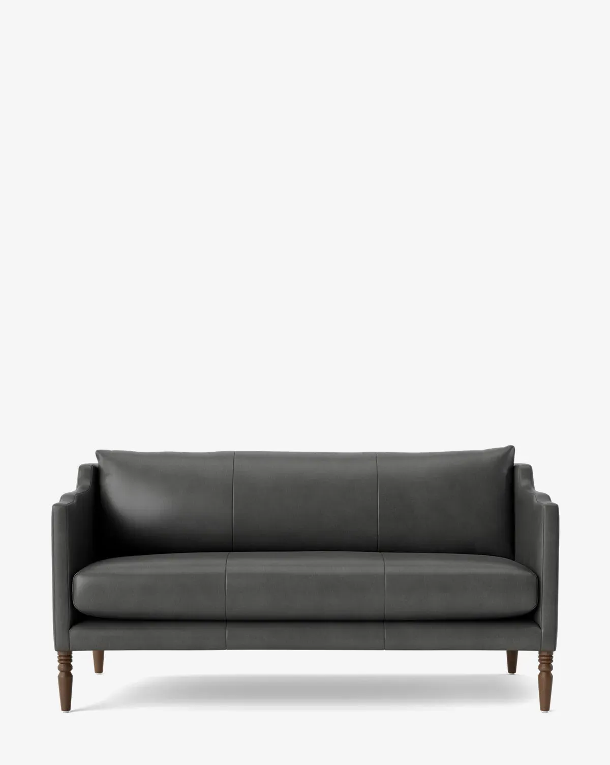 Gemma 65" Settee - Flint Leather/Chestnut product