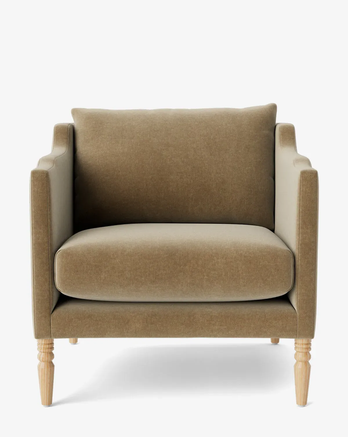 Gemma Lounge Chair - Ecru, Velvet product