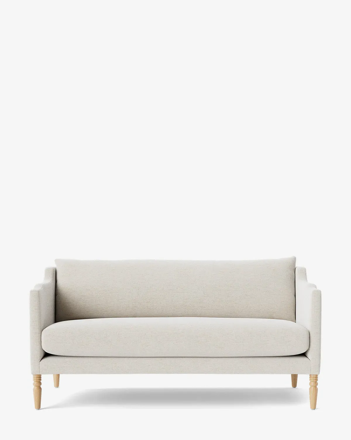 Gemma Settee - Charcoal & Ivory Stripe Linen, Oak product