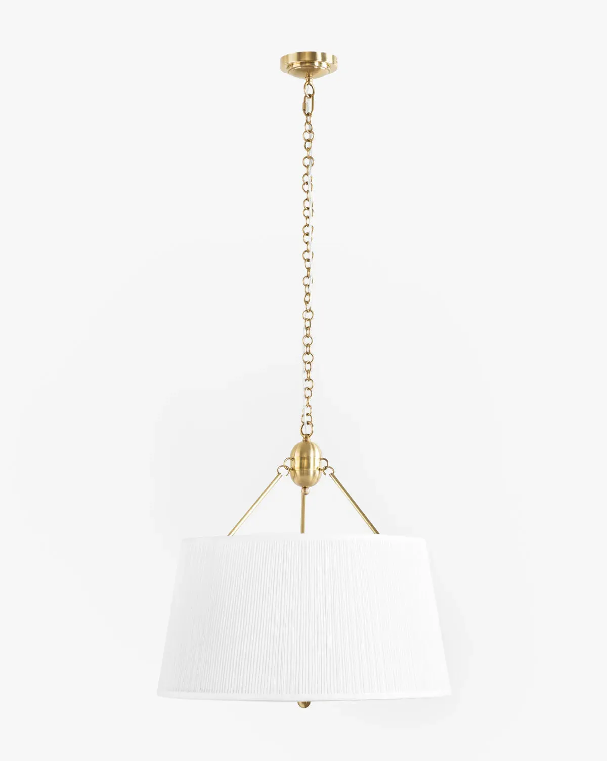 Georgiana Pendant Light - Antique Brass, Linen product