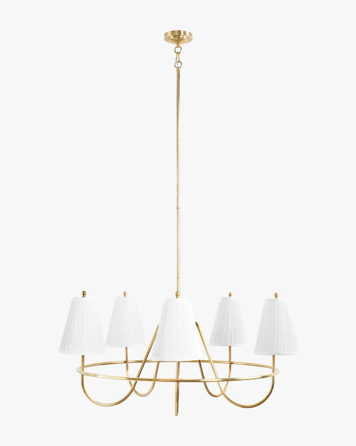 Georgiana Pleated Chandelier - Antique Brass product