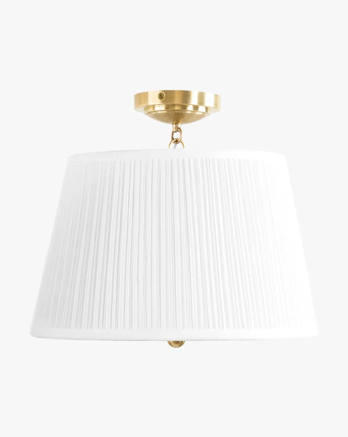 Georgiana Semi-Flush Mount - Antique Brass, Linen product