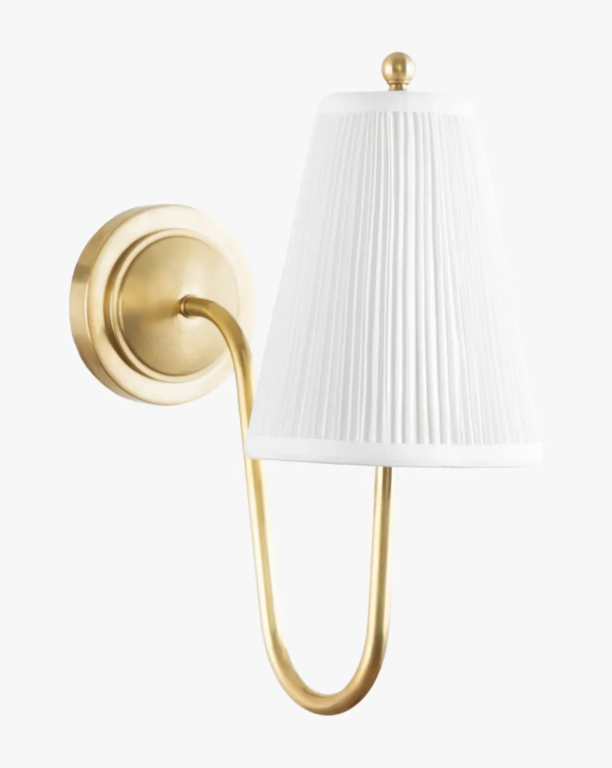 Georgiana Single Sconce - Antique Brass, Linen product