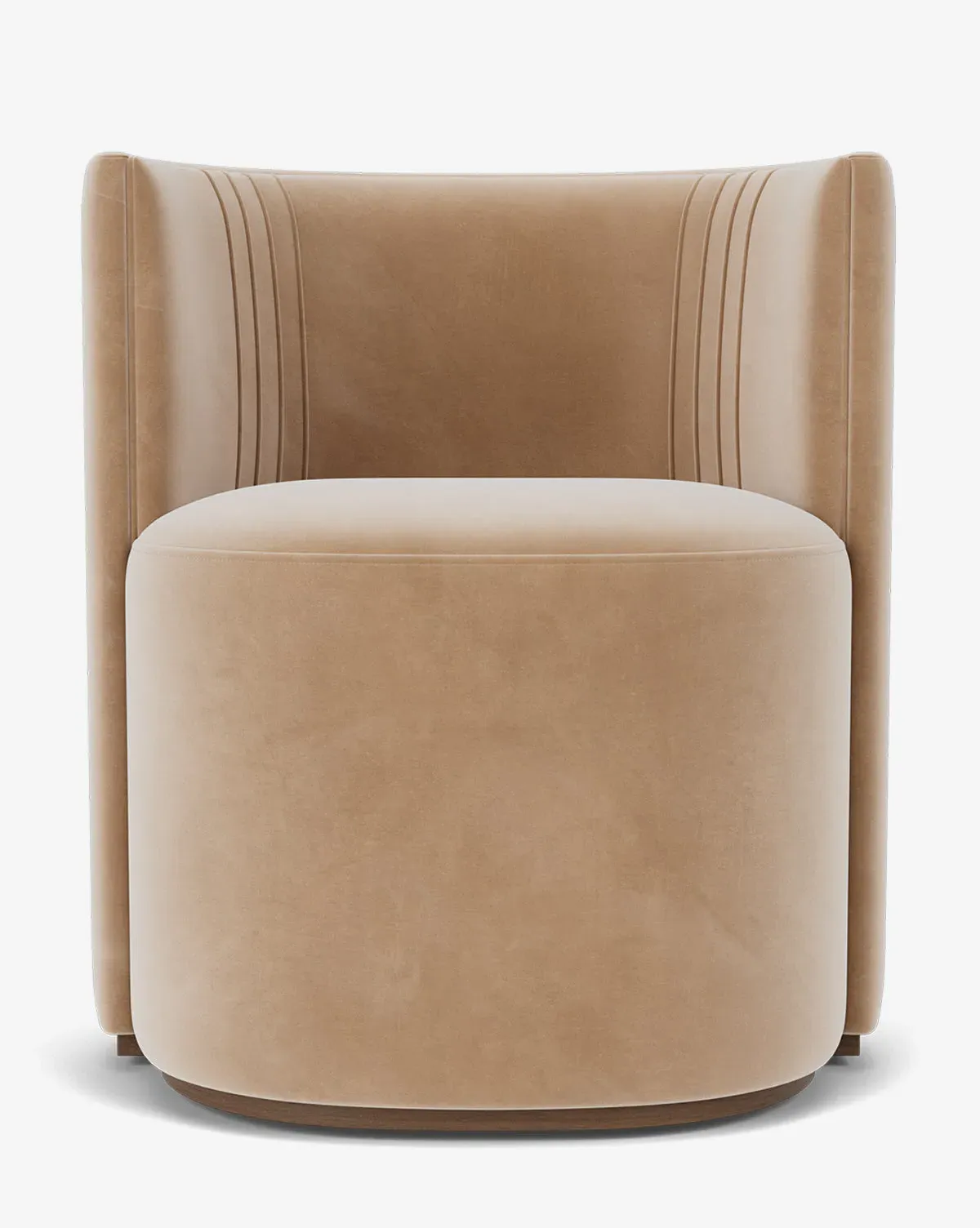 Georgina Barrel Back Dining Chair - Fawn Velvet product