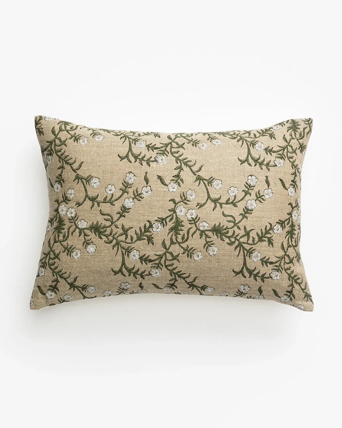 Gia Botanical Pillow Cover - Green, Linen product