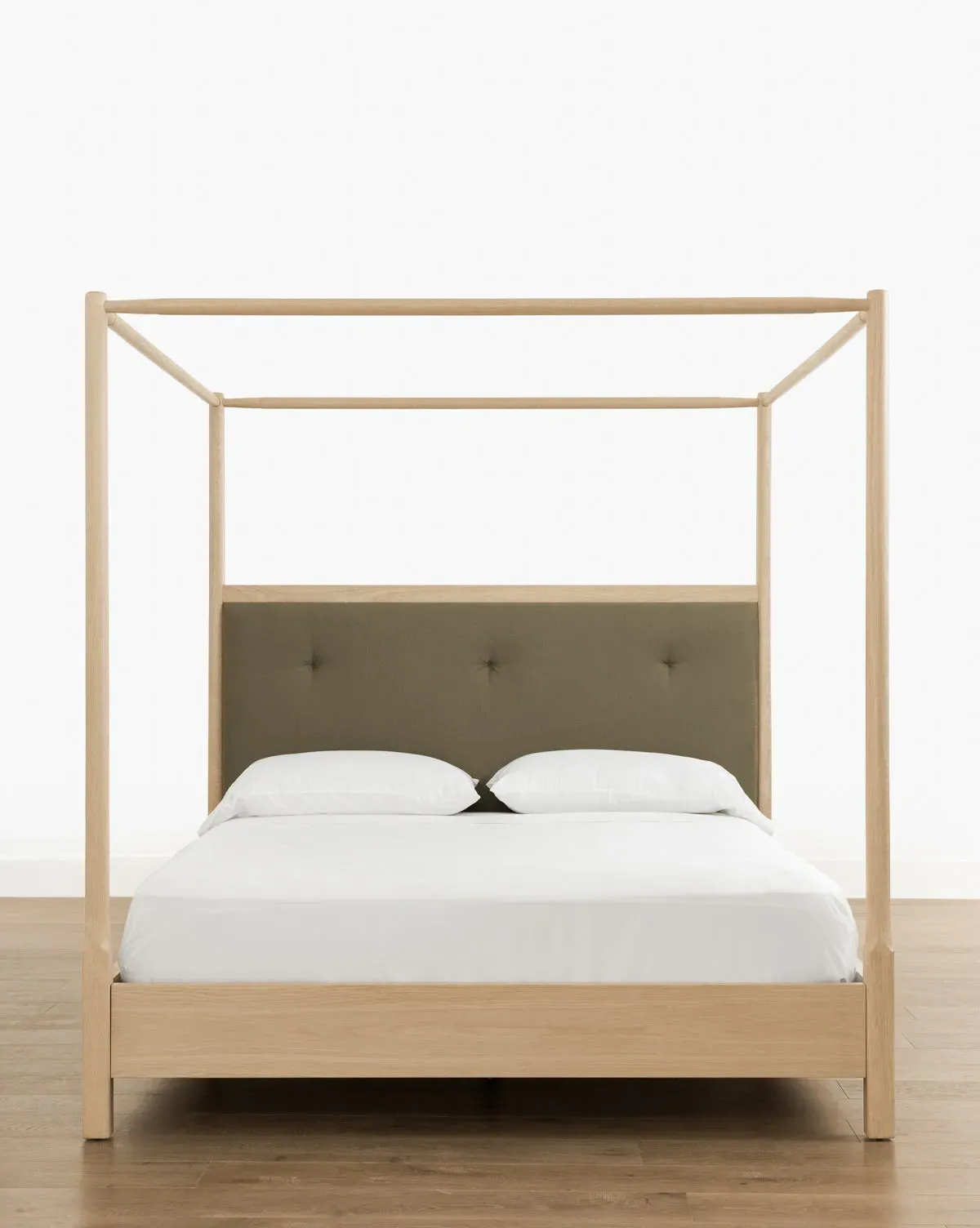 Gilmore Queen Size Canopy Bed - Bleached Oak product