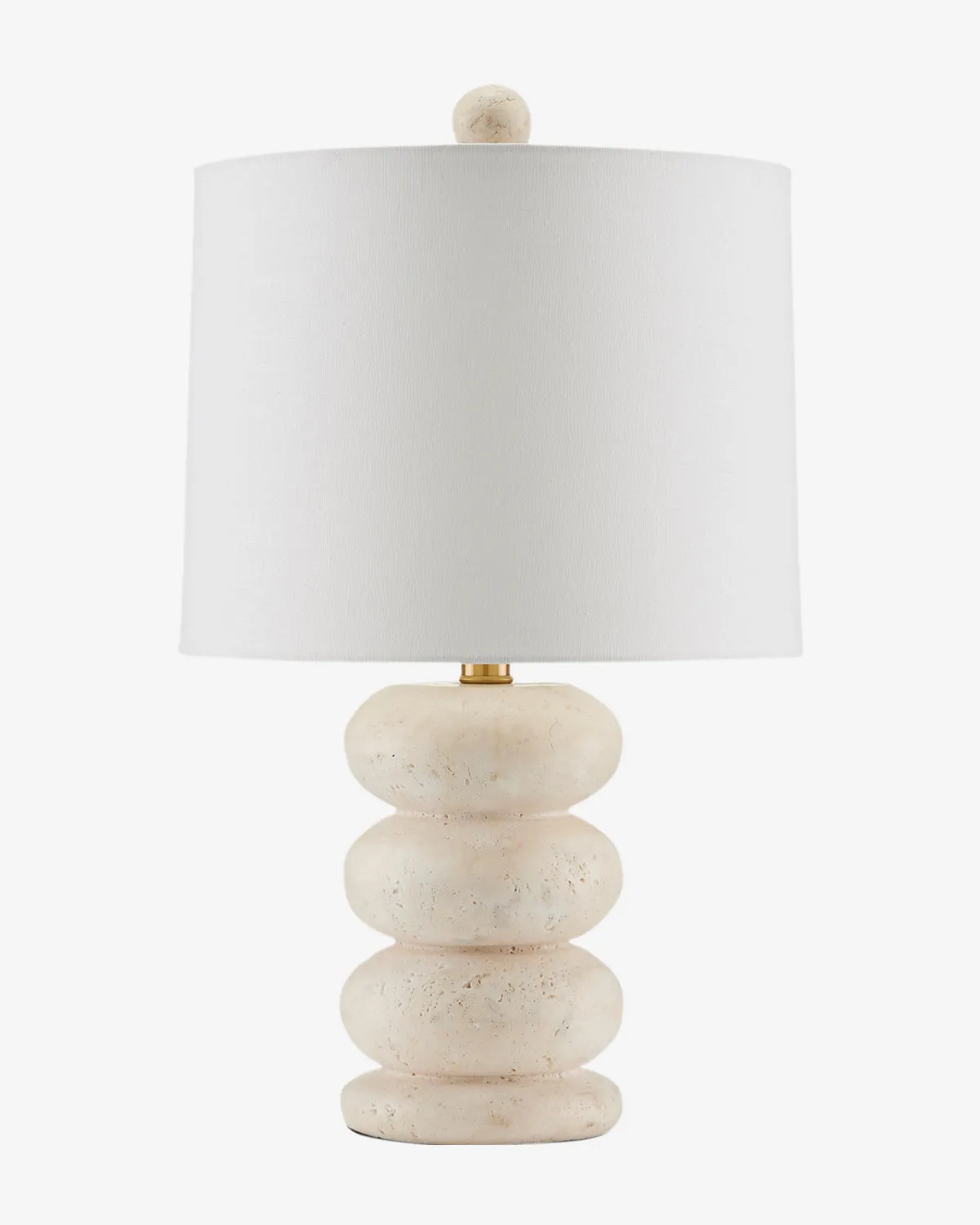 Girault Table Lamp - Travertine, Antique Brass product