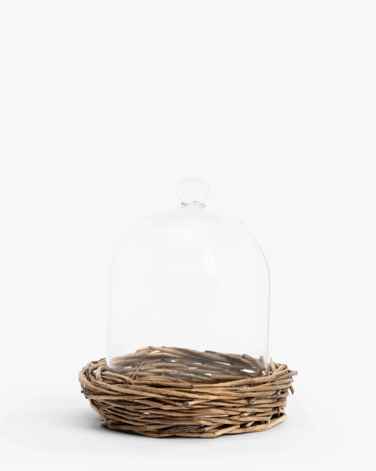 Glass Cloche with Woven Base product