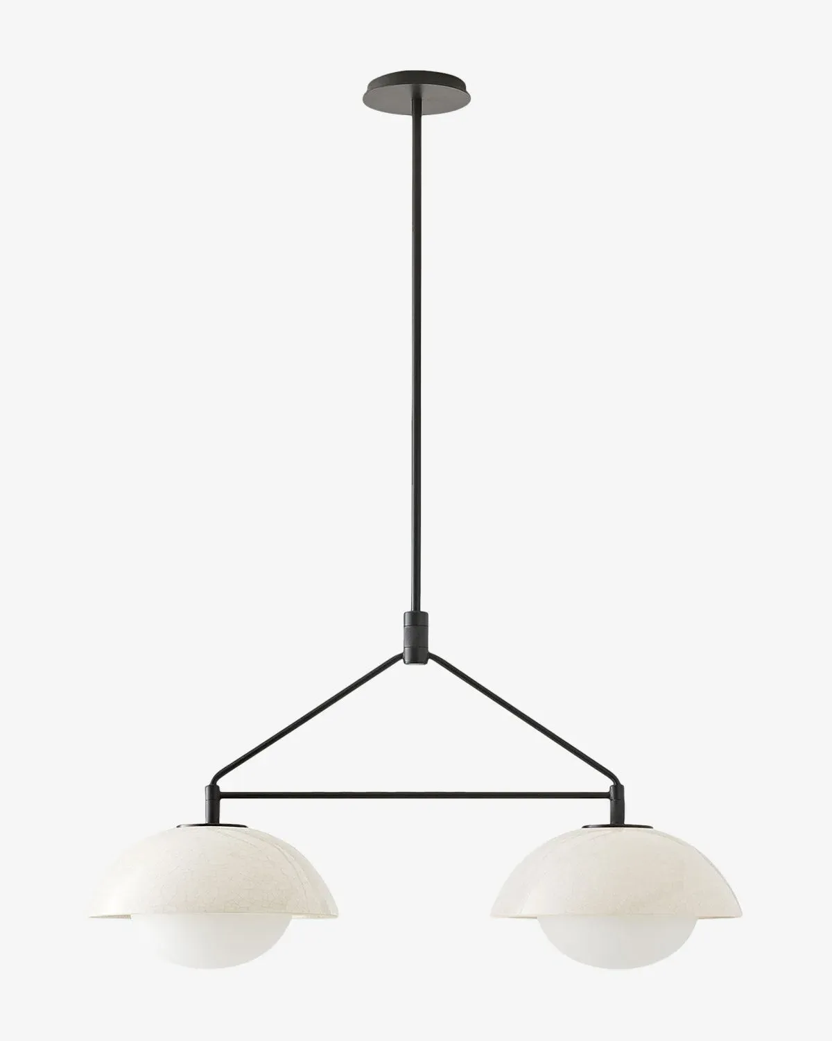 Glaze Linear Pendant Light - Ceramic, Blackened Steel product