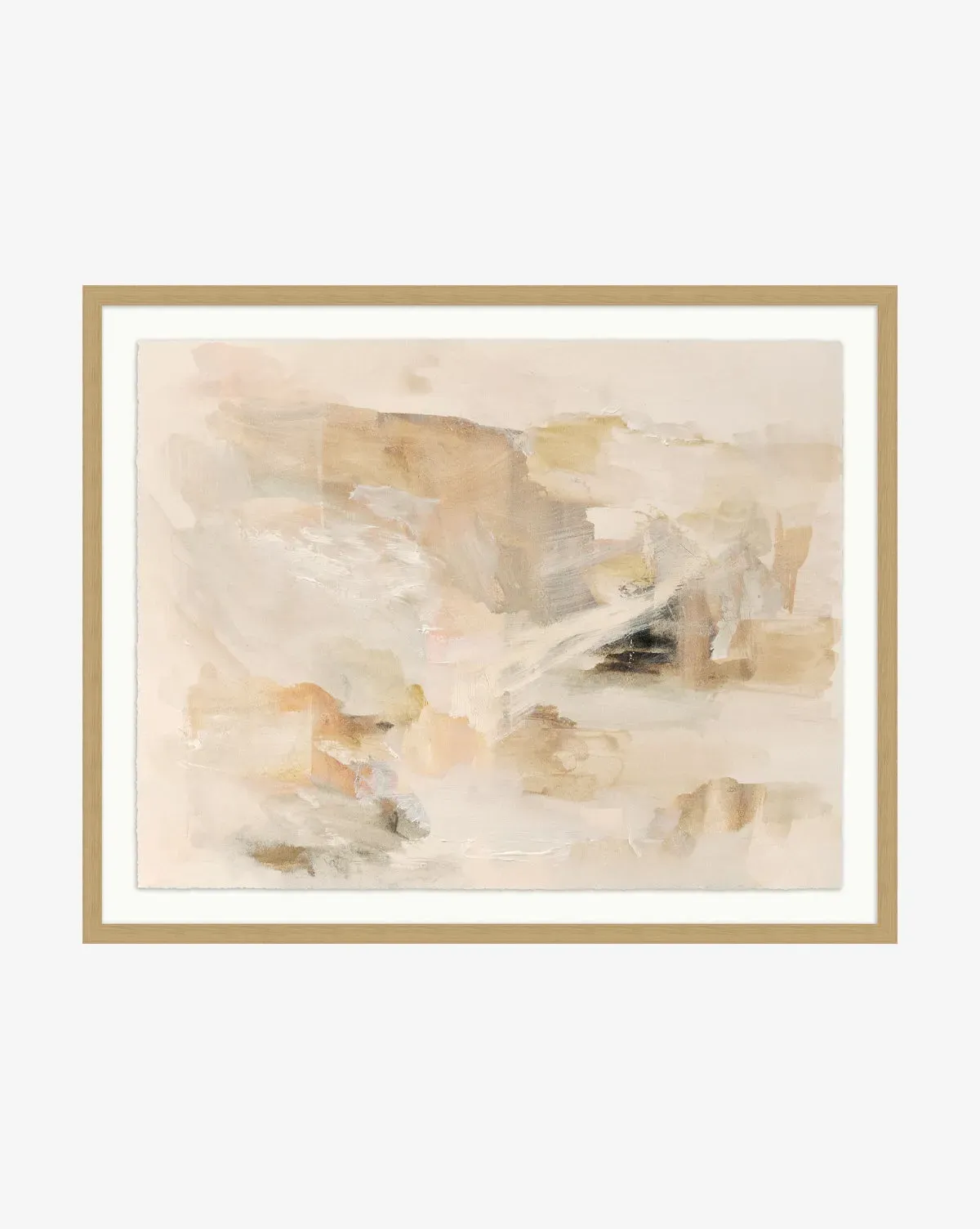 Golden Flora Framed Giclee Print - Natural Woodgrain product