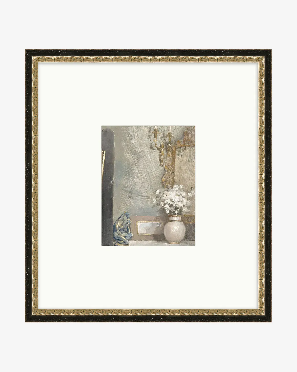 Golden Still Life Framed Giclee Print - Black, Silver product