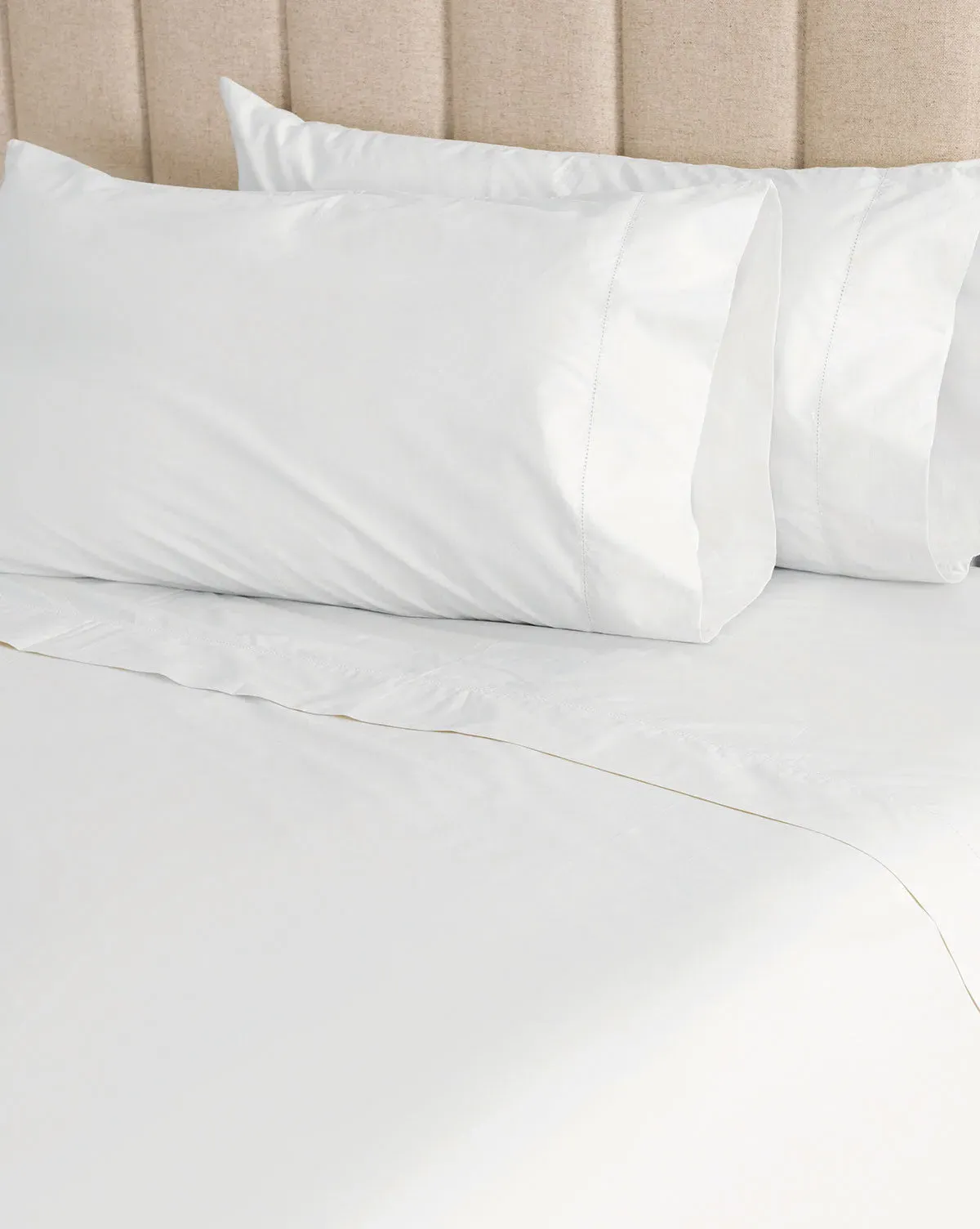Granby Twin Sheet Set - White, Organic Cotton Percale product