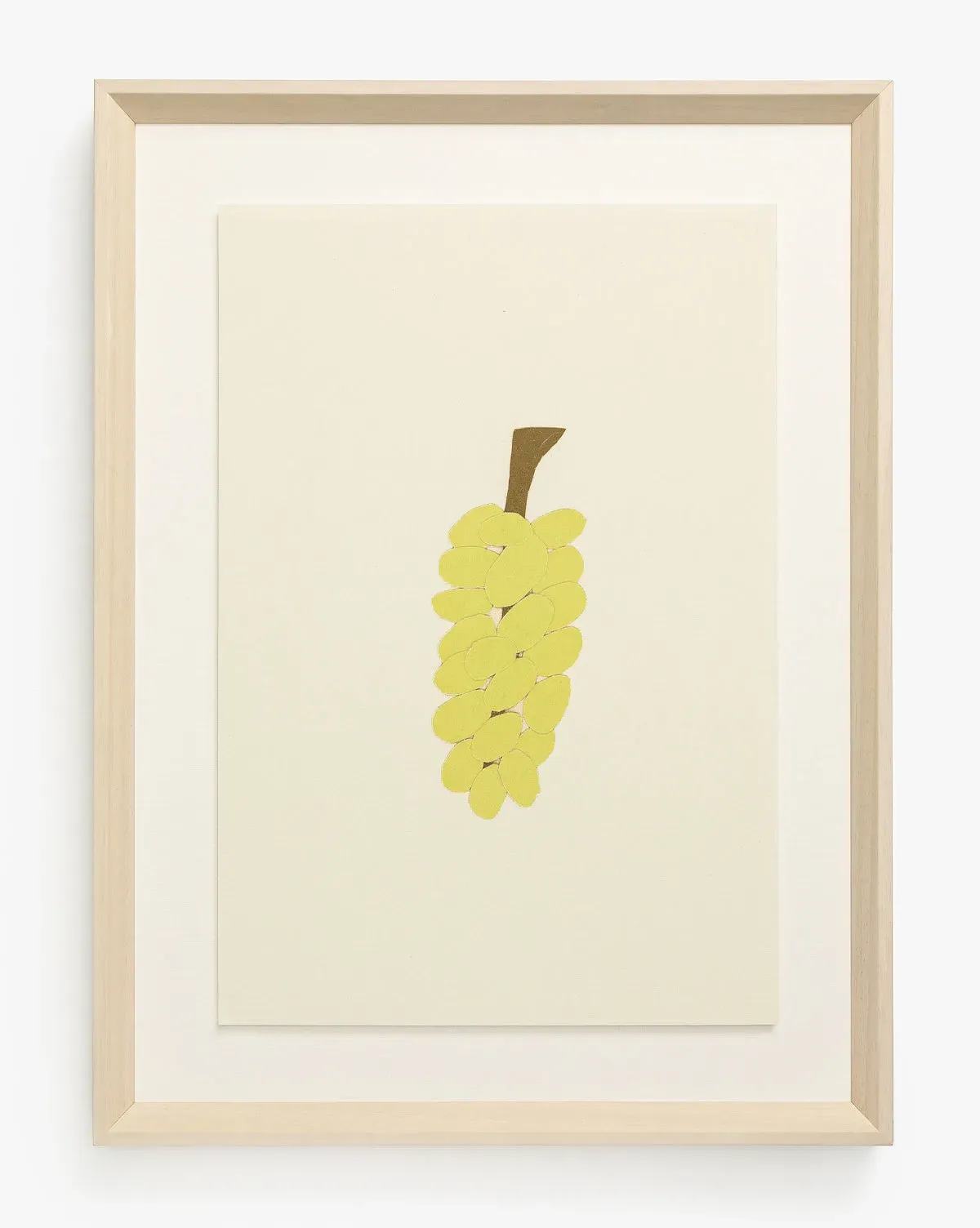 Grape Collage Framed Giclee Print - White product