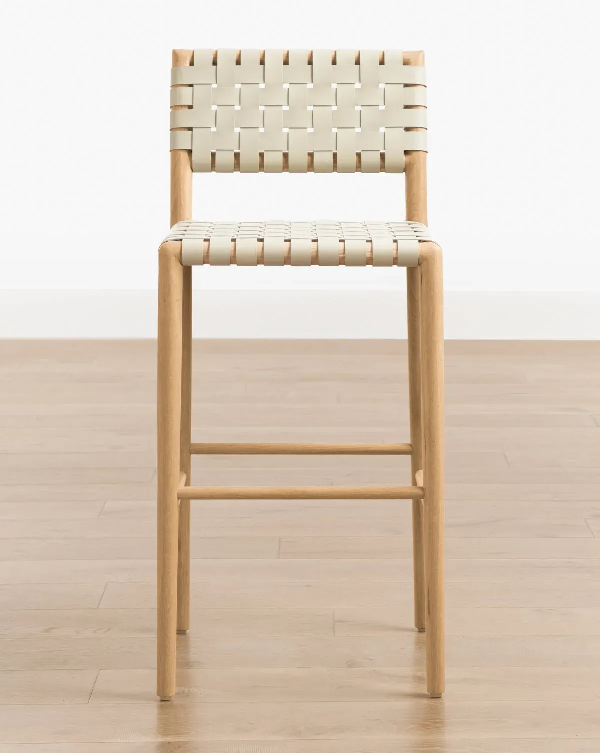 Greely Bar Stool - Putty, Woven Leather product