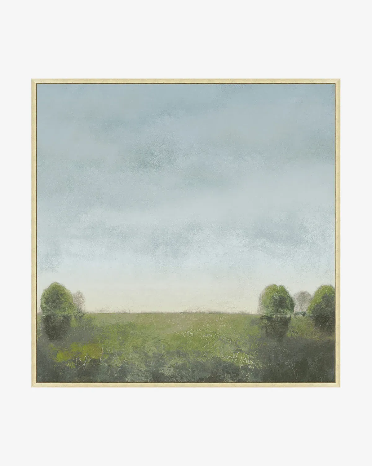 Green Prairie Framed Canvas Giclee Print - Antique Silver product