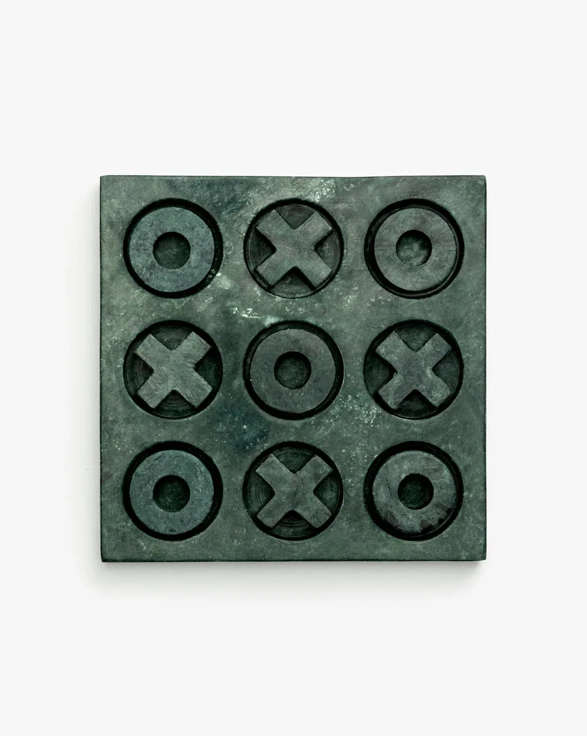 Green Stone Tic-Tac-Toe Set - Green, Stone product