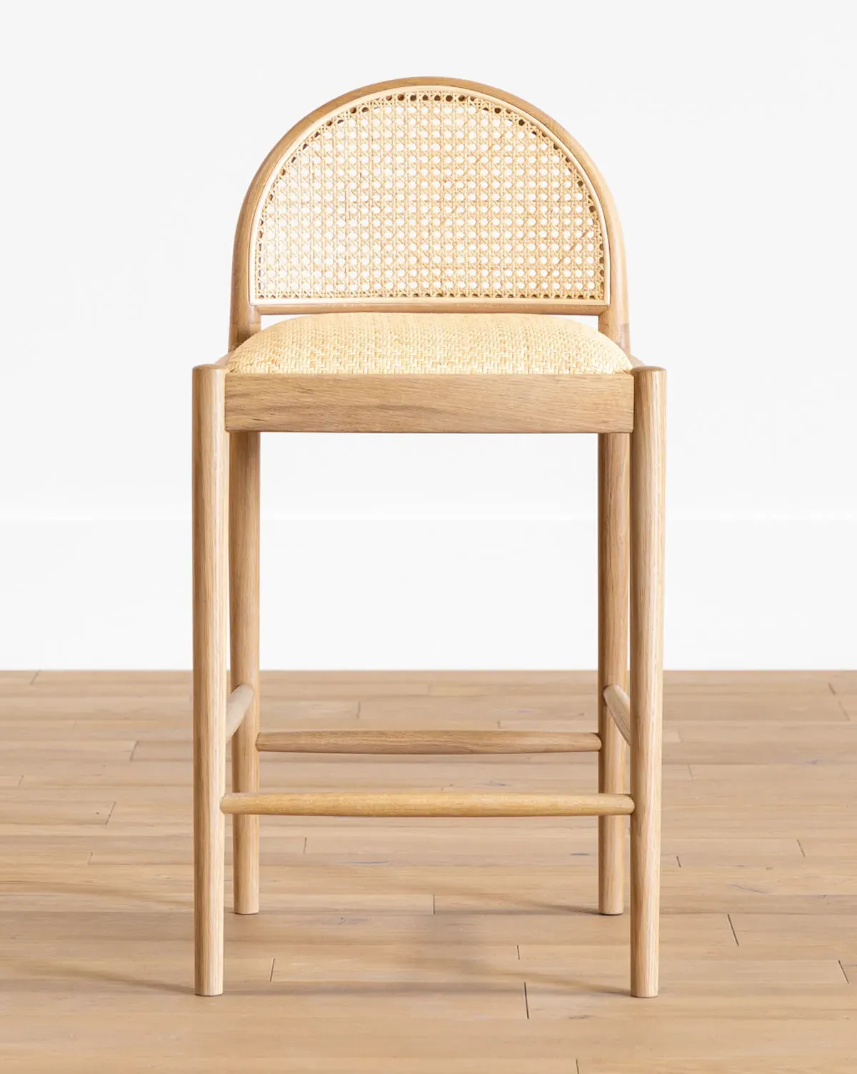 Hadden Counter Stool with Cane Back - Natural, Oak product