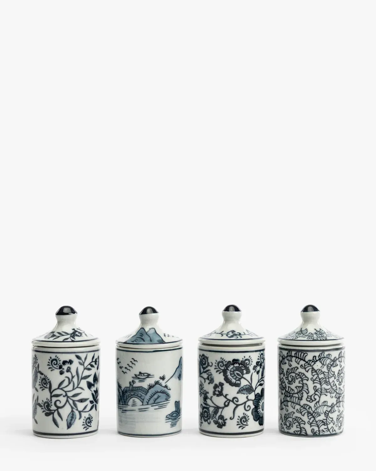 Hand-Painted Spice Jars Set of 4 - Stoneware product