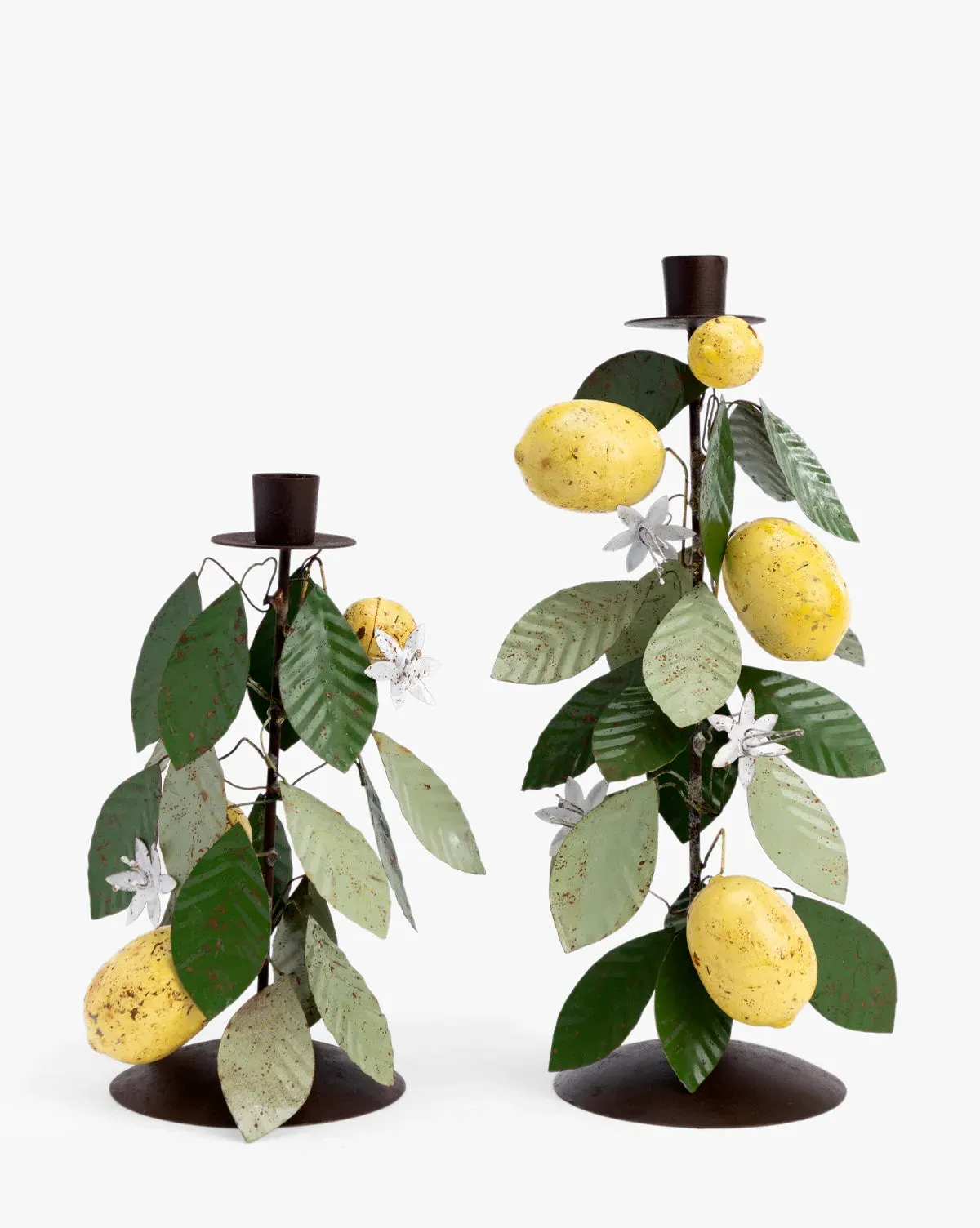 Hand-Painted Toleware Taper Holders Set of 2 product