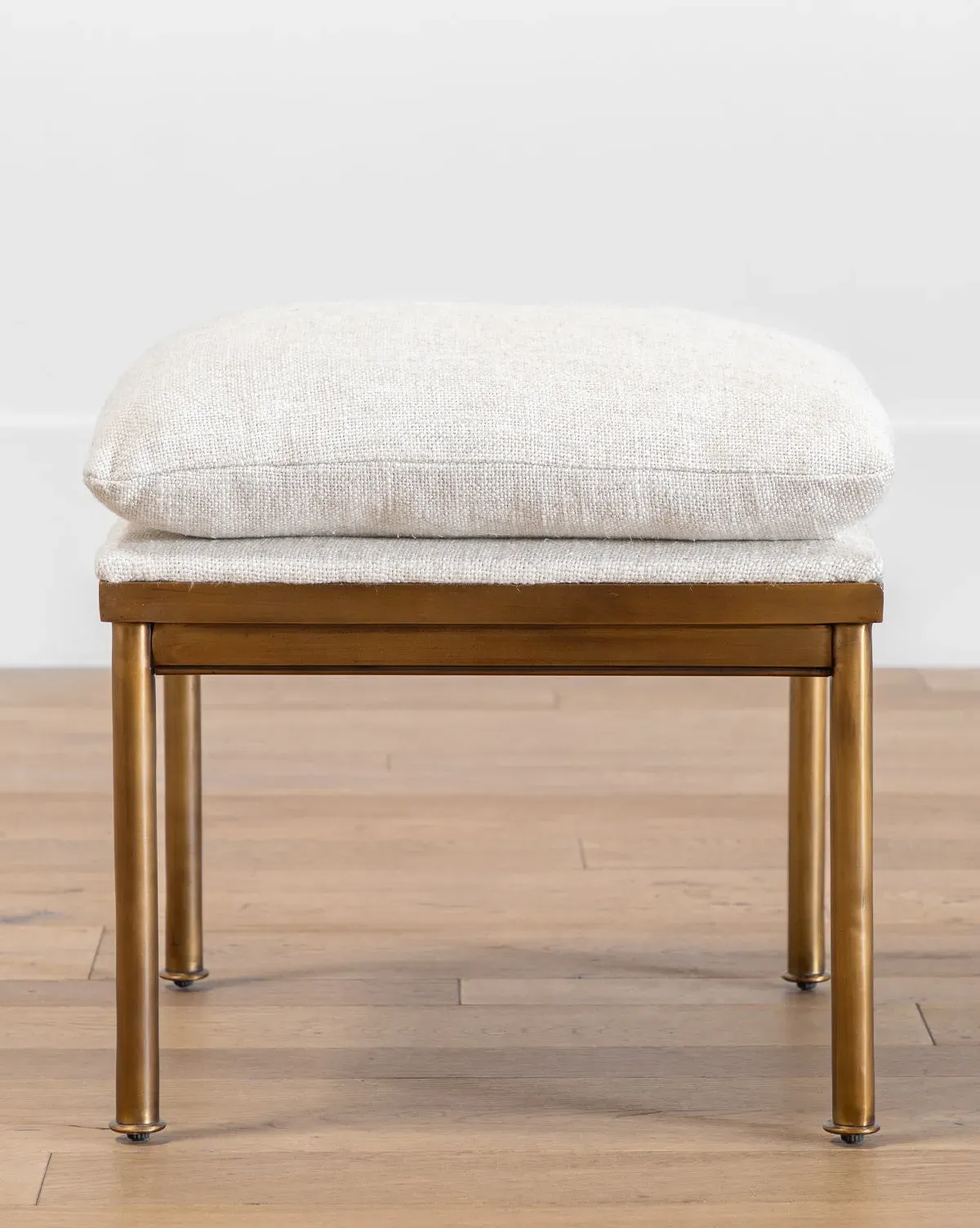 Hannah Square Ottoman - Brass, Iron product
