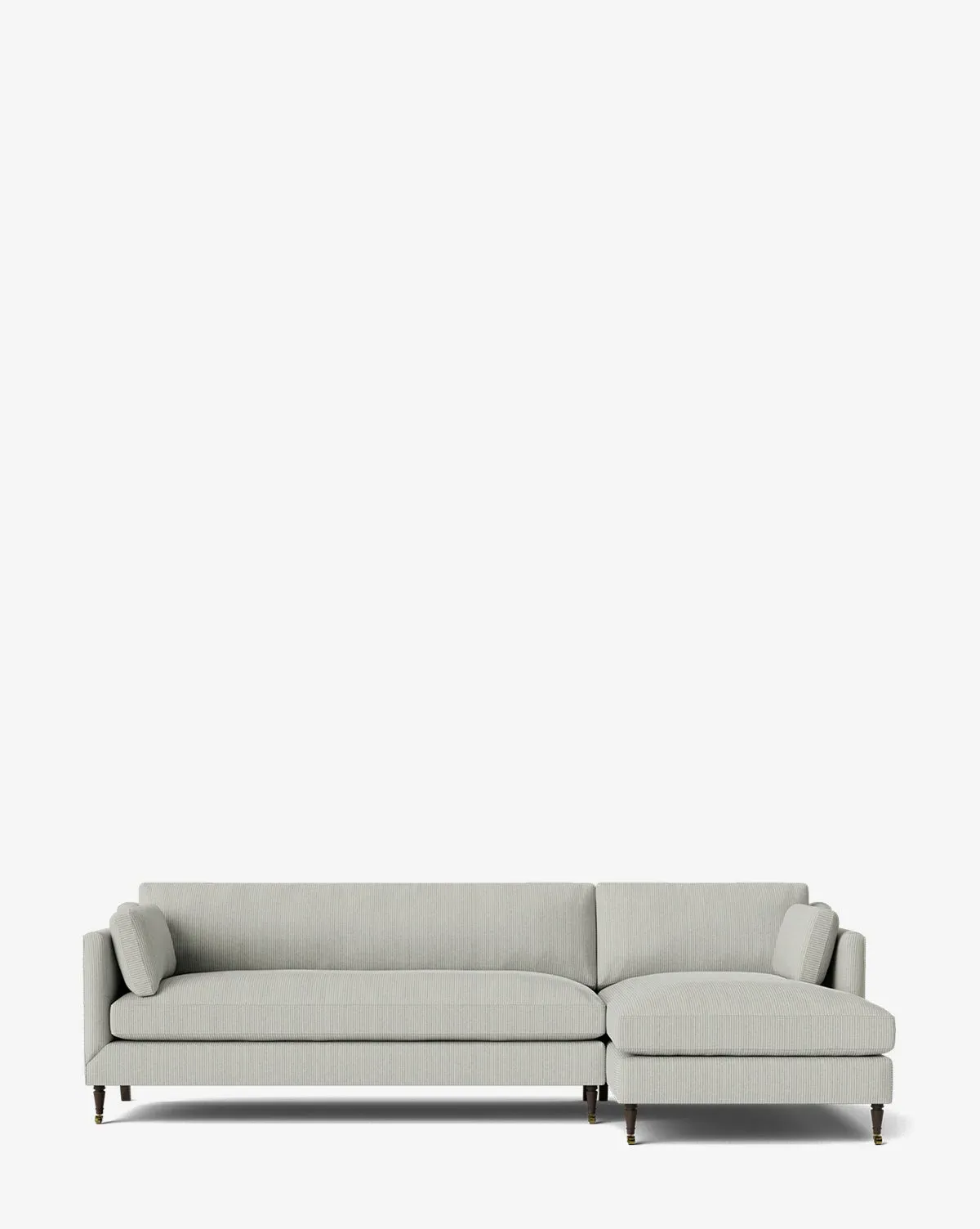 Haverford Left Chaise Sectional - Chocolate, Cove Stripe Woven product