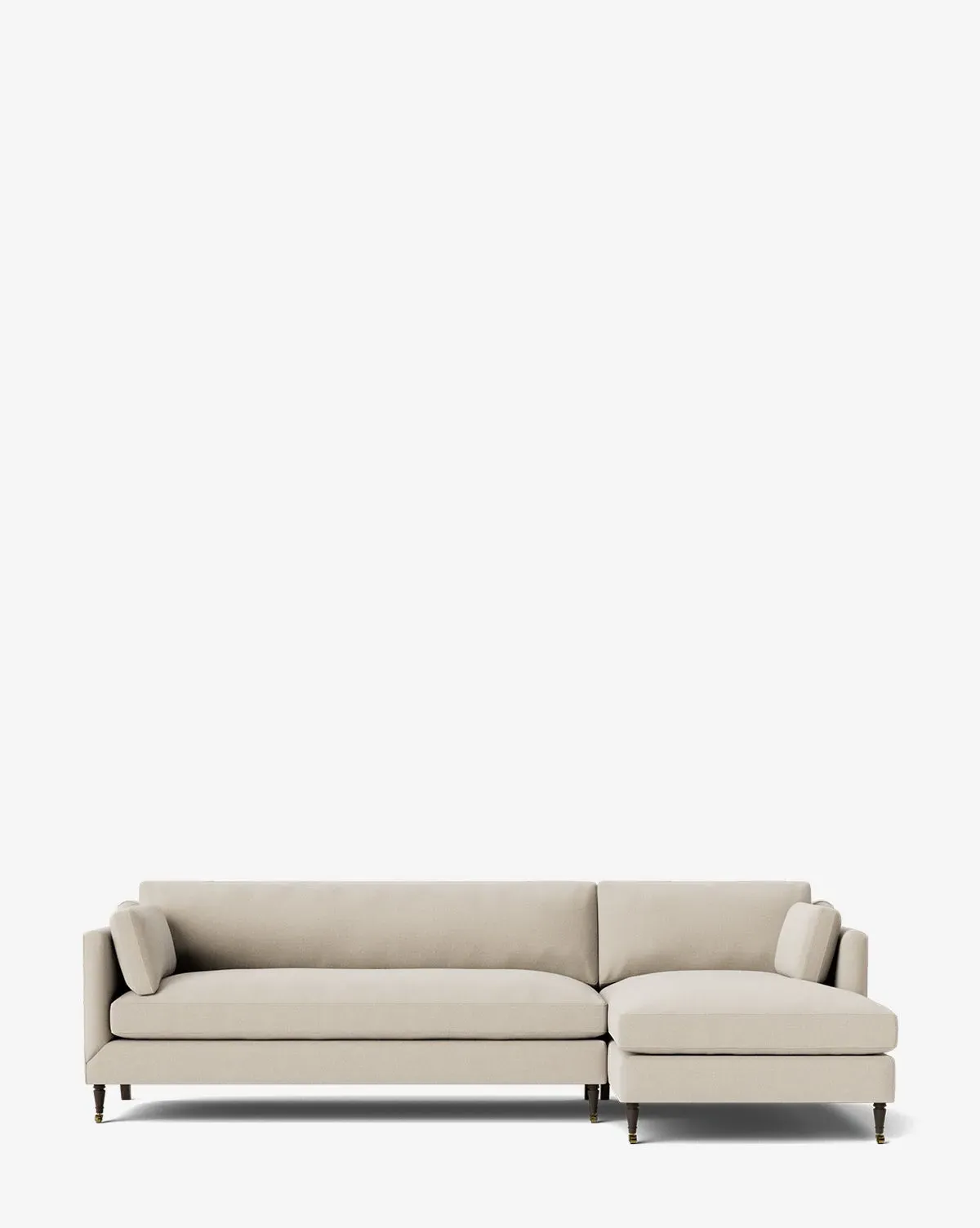 Haverford Left Chaise Sectional - Macadamia Linen, Chocolate product