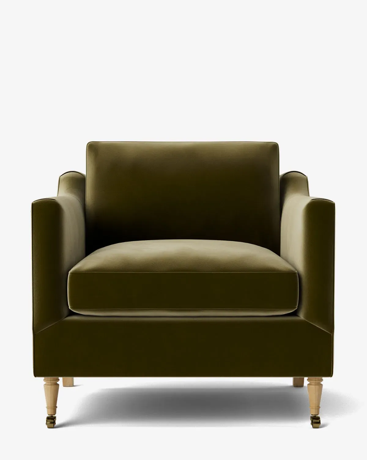 Haverford Lounge Chair - Olive Velvet, Washed Oak product