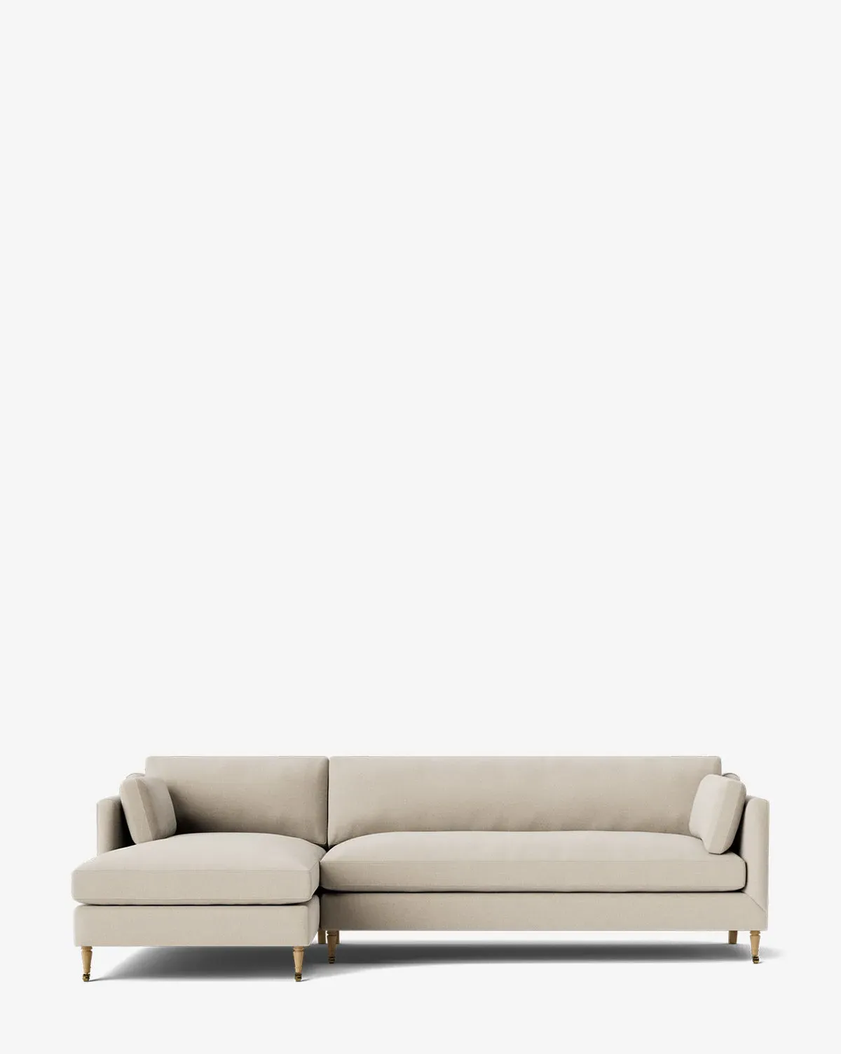 Haverford Right Chaise Sectional - Macadamia Linen, Washed Oak product