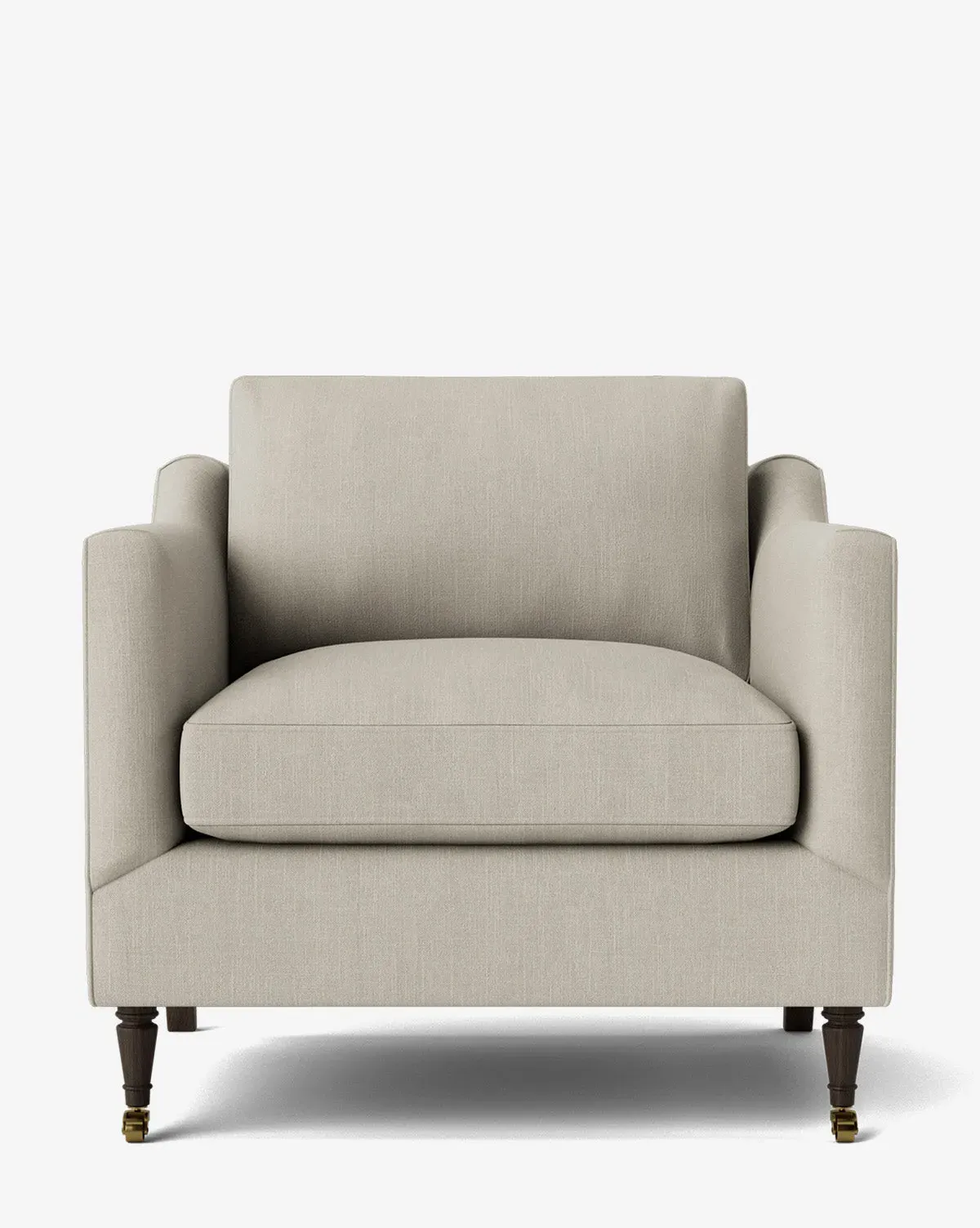 Haverford Upholstered Lounge Chair - Belgian Linen/Basalt, Chocolate product