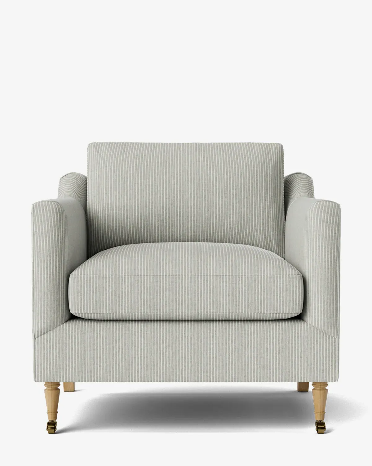 Haverford Upholstered Lounge Chair - Cove Stripe, Washed Oak product