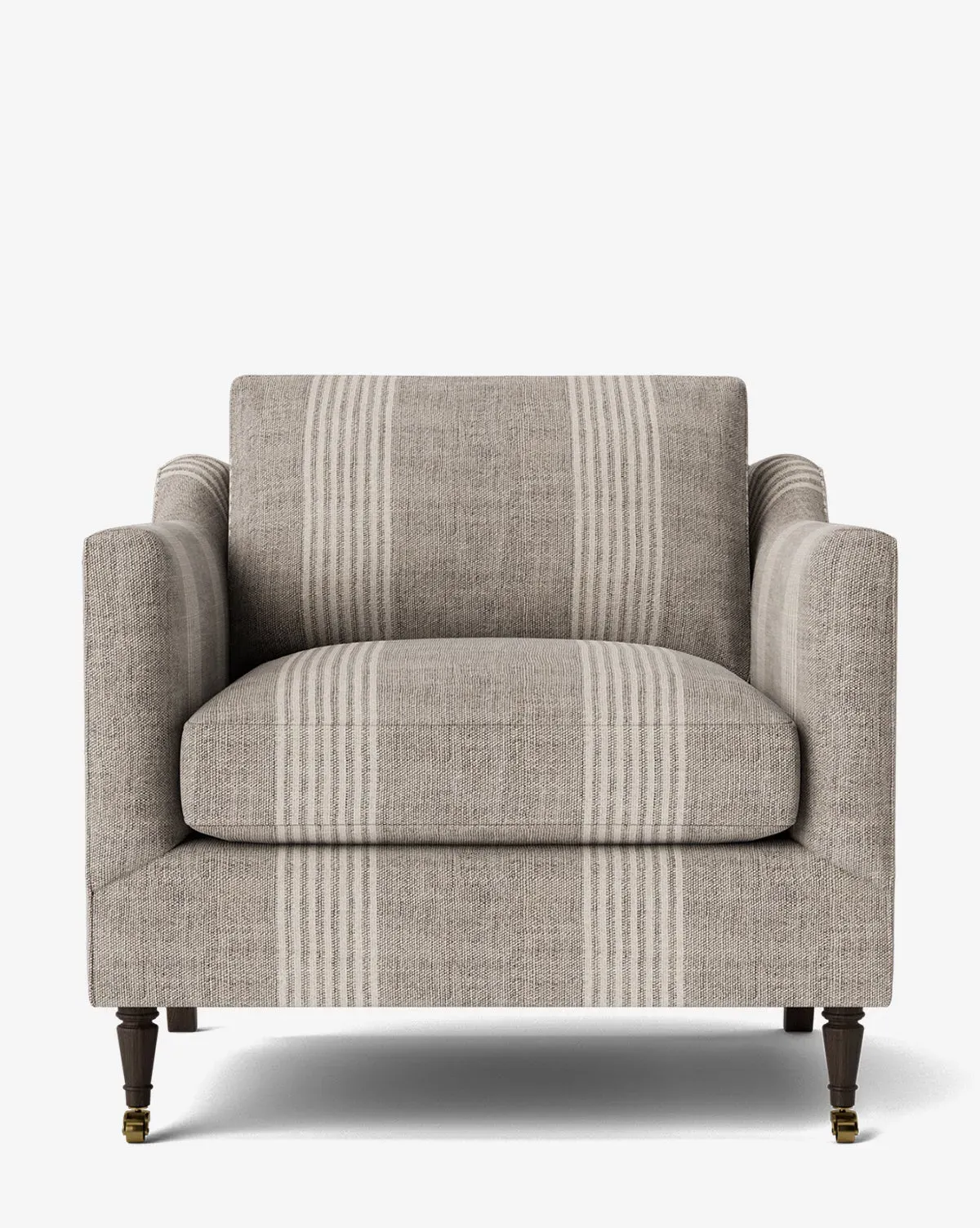 Haverford Upholstered Lounge Chair - Linen Stripe, Linen product