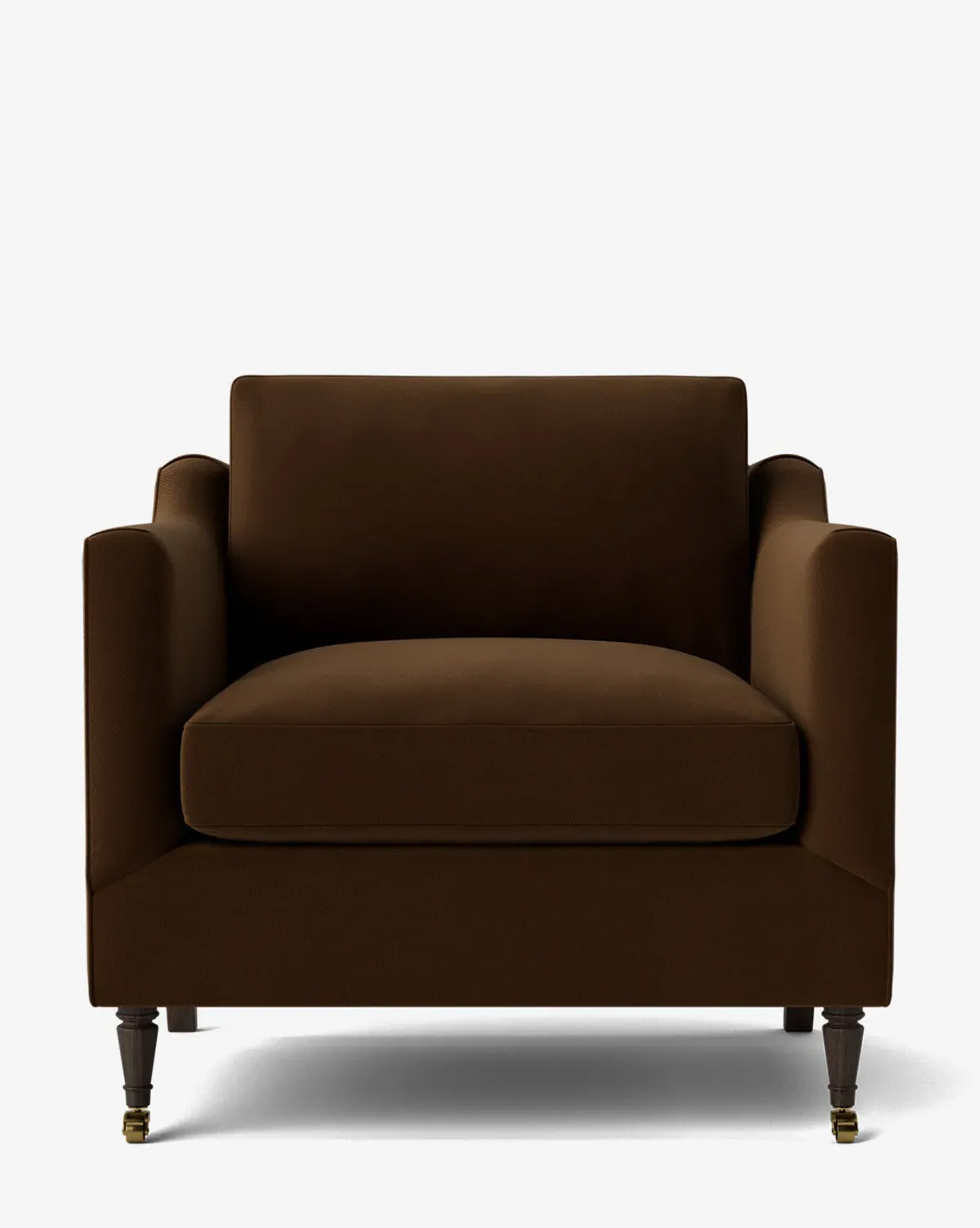 Haverford Upholstered Lounge Chair - Praline Chocolate, Velvet product