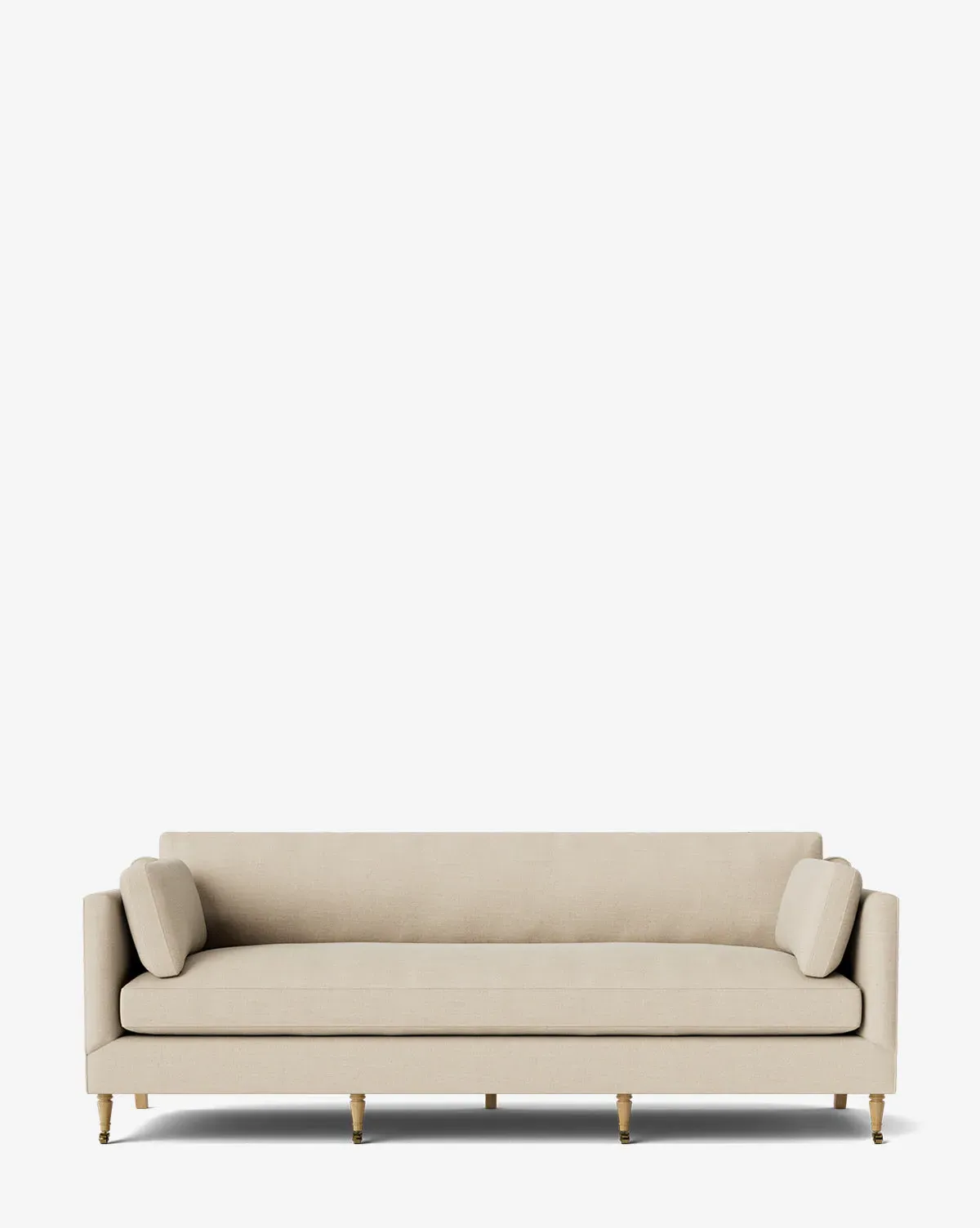 Haverford Upholstered Sofa - Bisque Linen, Washed Oak product