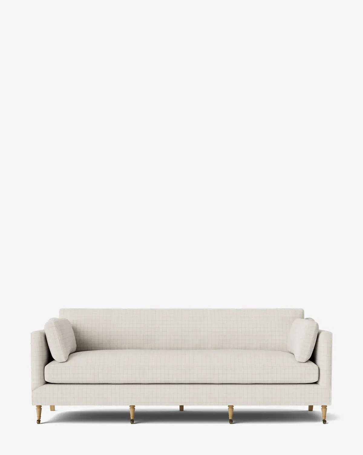 Haverford Upholstered Sofa - Ivory Windowpane, Washed Oak product