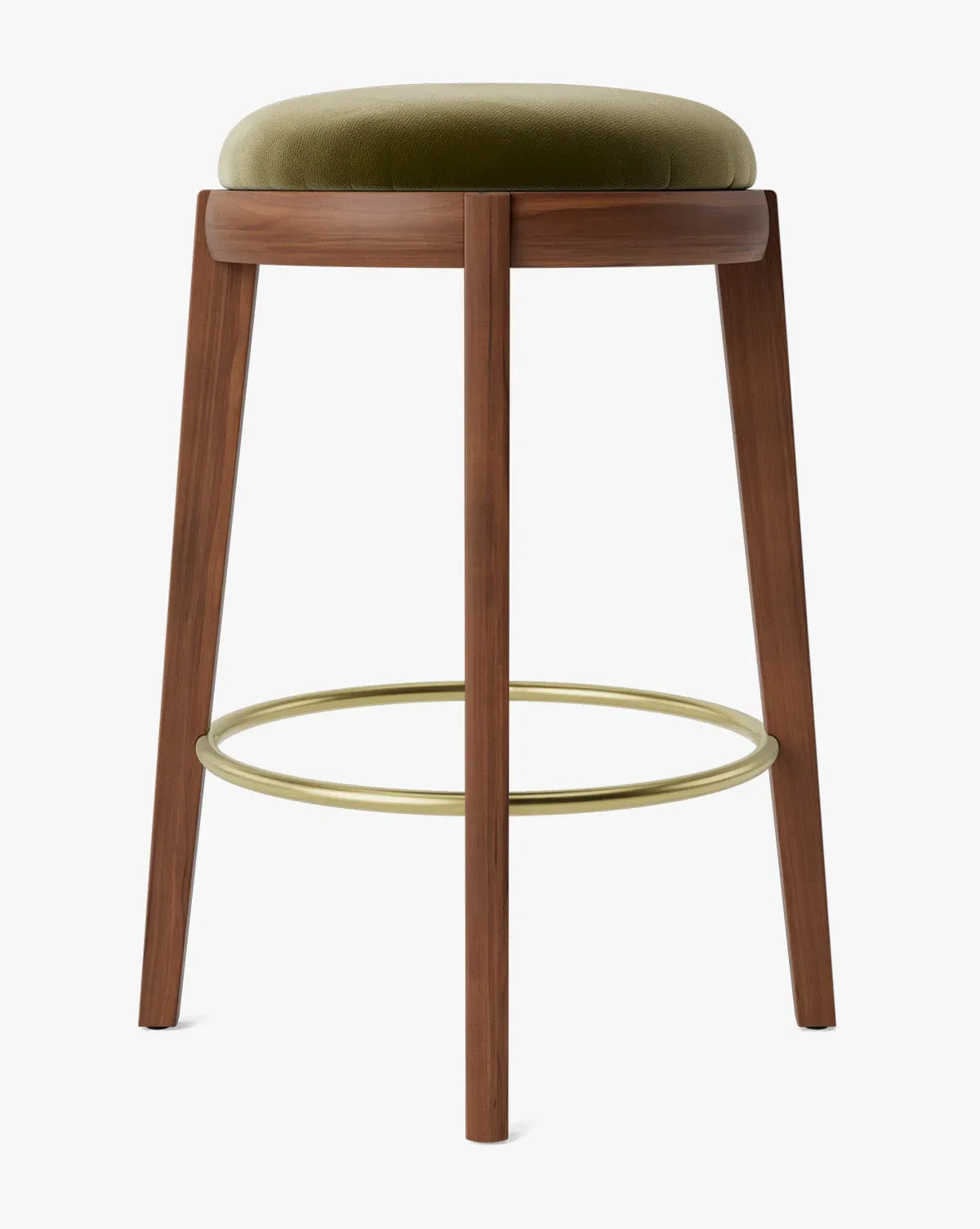Hayes Counter Stool - Olive Velvet, Oak product