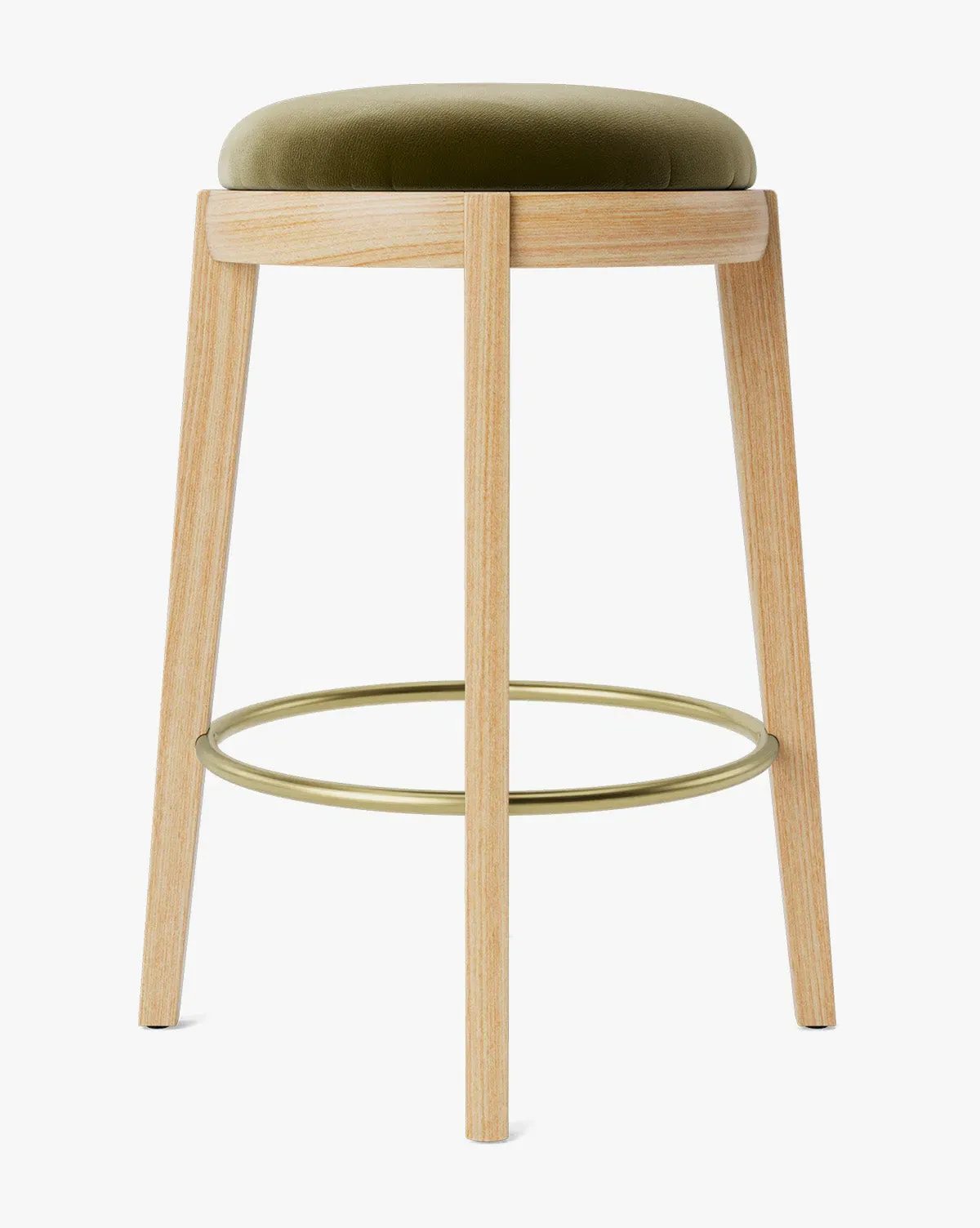 Hayes Counter Stool - Olive Velvet, White Oak product