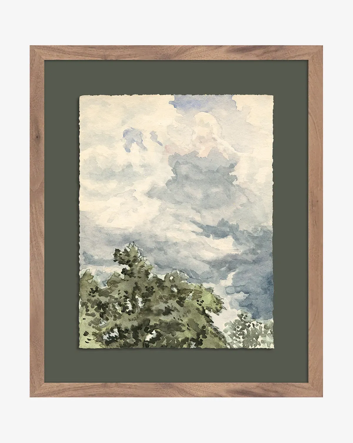 Head in the Clouds Framed Print - Walnut product