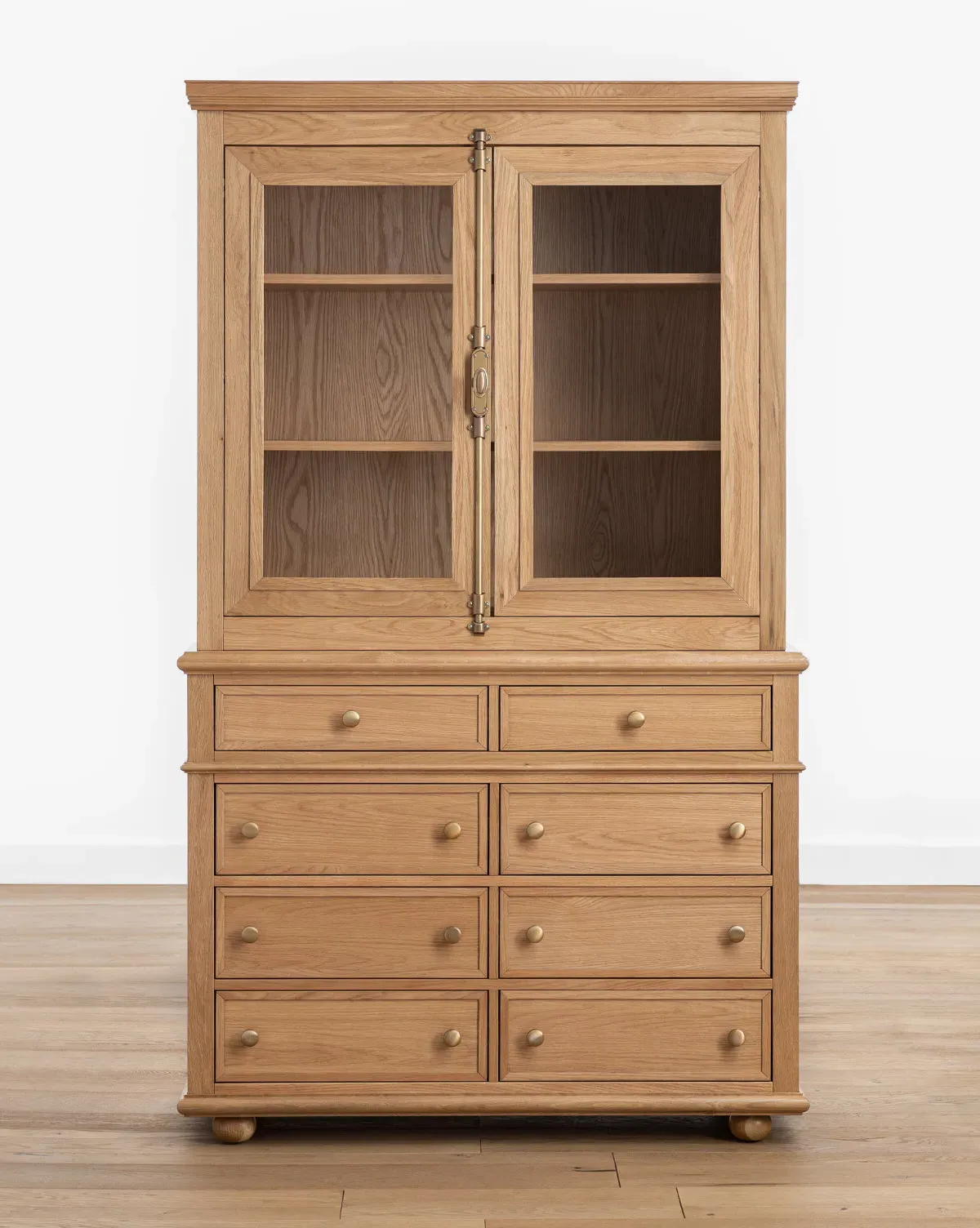 Heath Oak Cabinet with Glass Doors - Oak product