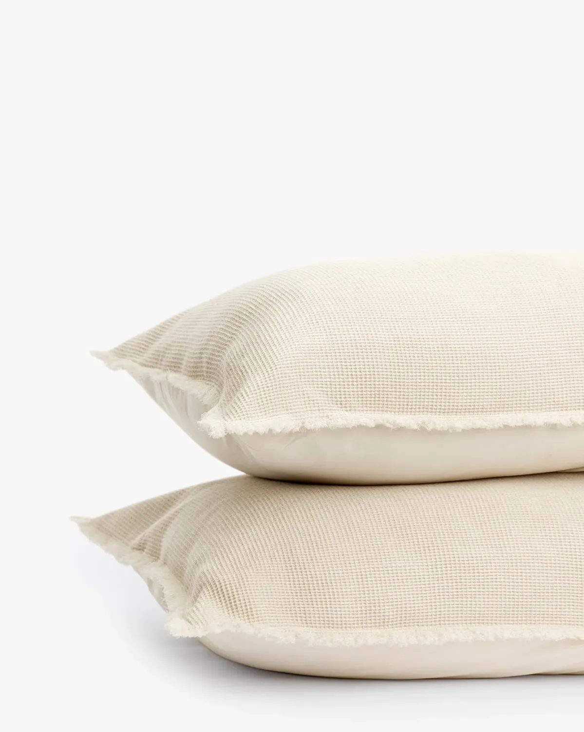 Helene Waffle Standard Shams Set of 2 - Cream, Cotton product