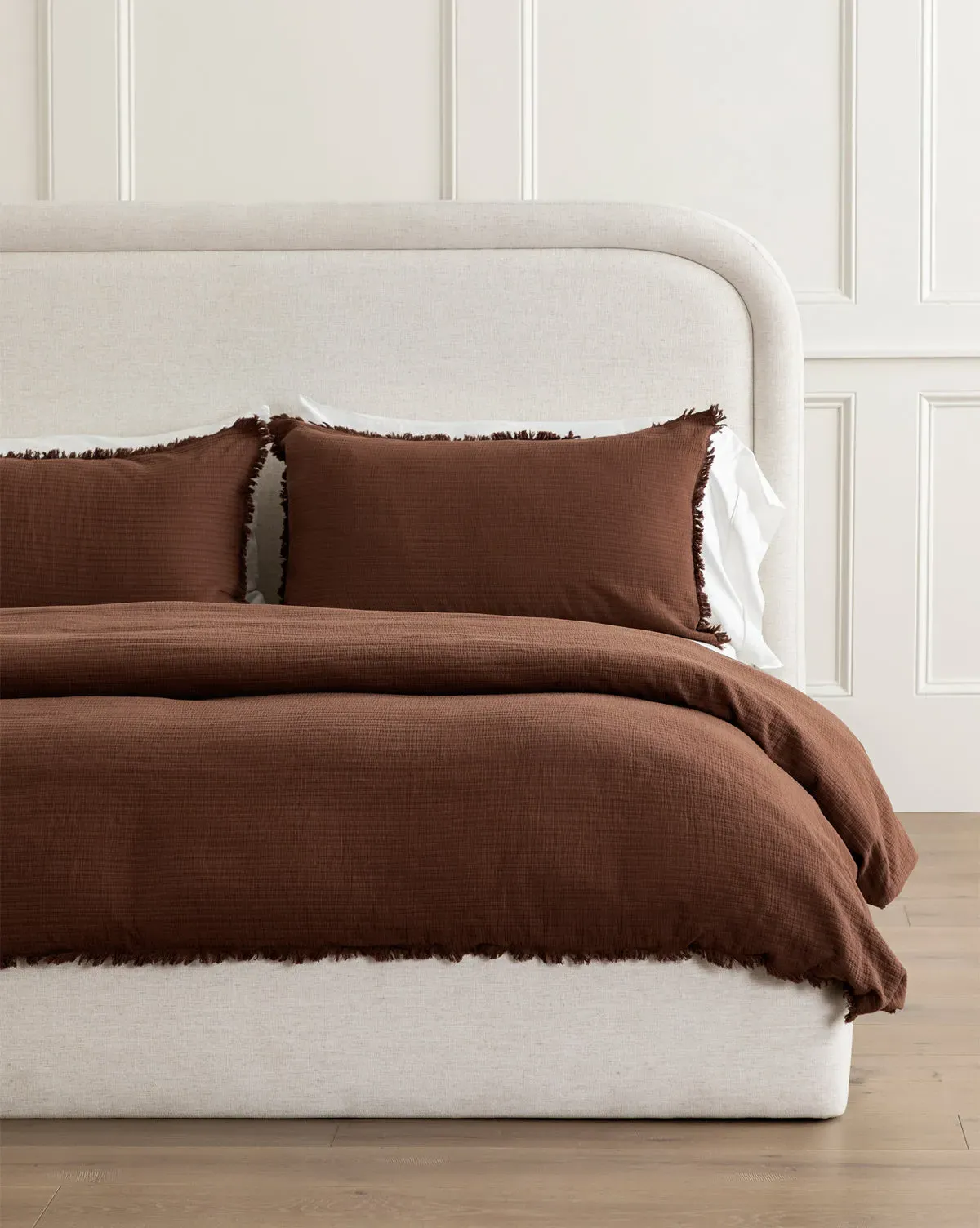 Hendricks Full/Queen Duvet Cover - Brown, Cotton product