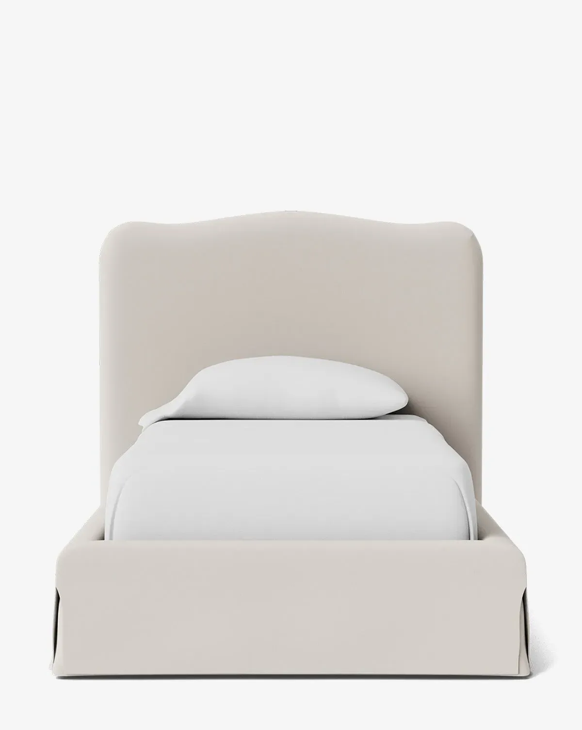 Henrietta Twin Size Upholstered Bed - Blanc, Crypton product