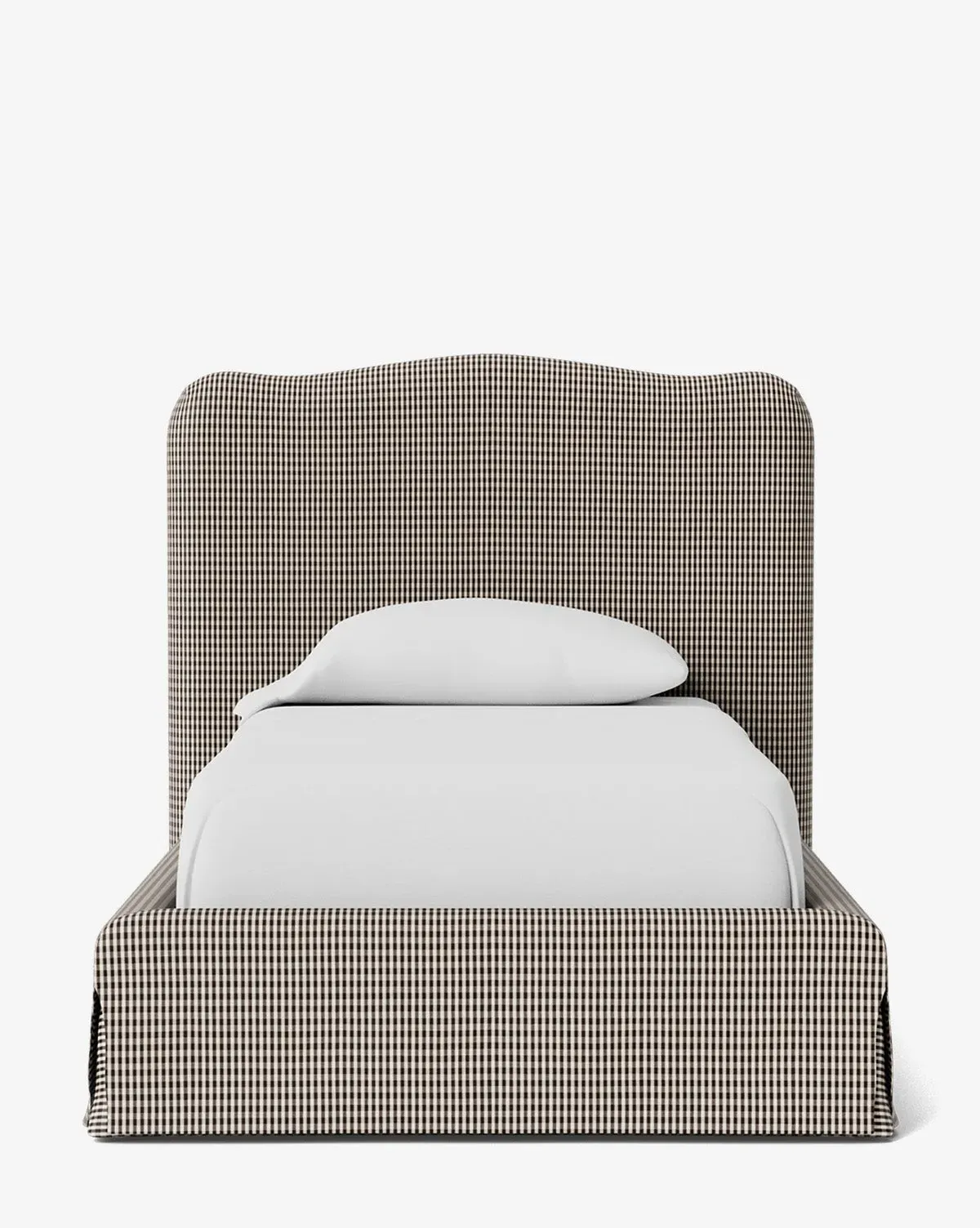 Henrietta Twin Size Upholstered Bed Frame - Dark Brown Gingham product