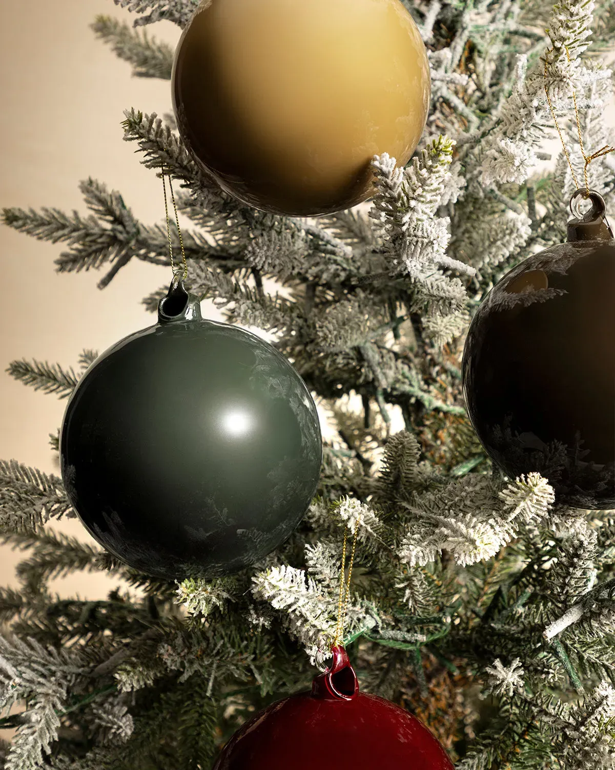 High Gloss Glass Baubles Set of 4 - 5 Inch product