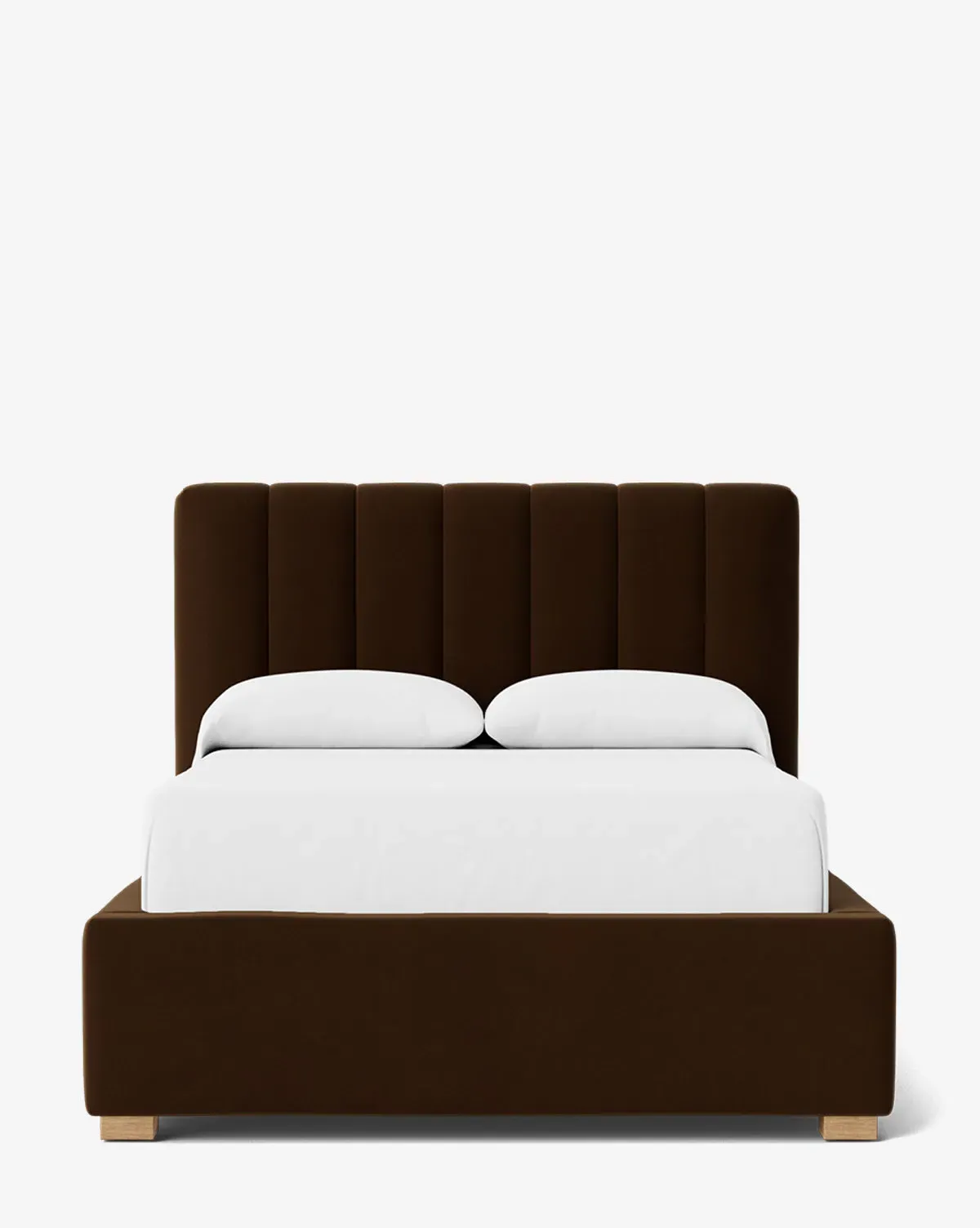 Hoffman Full Size Bed Frame Low Headboard - Praline Velvet product
