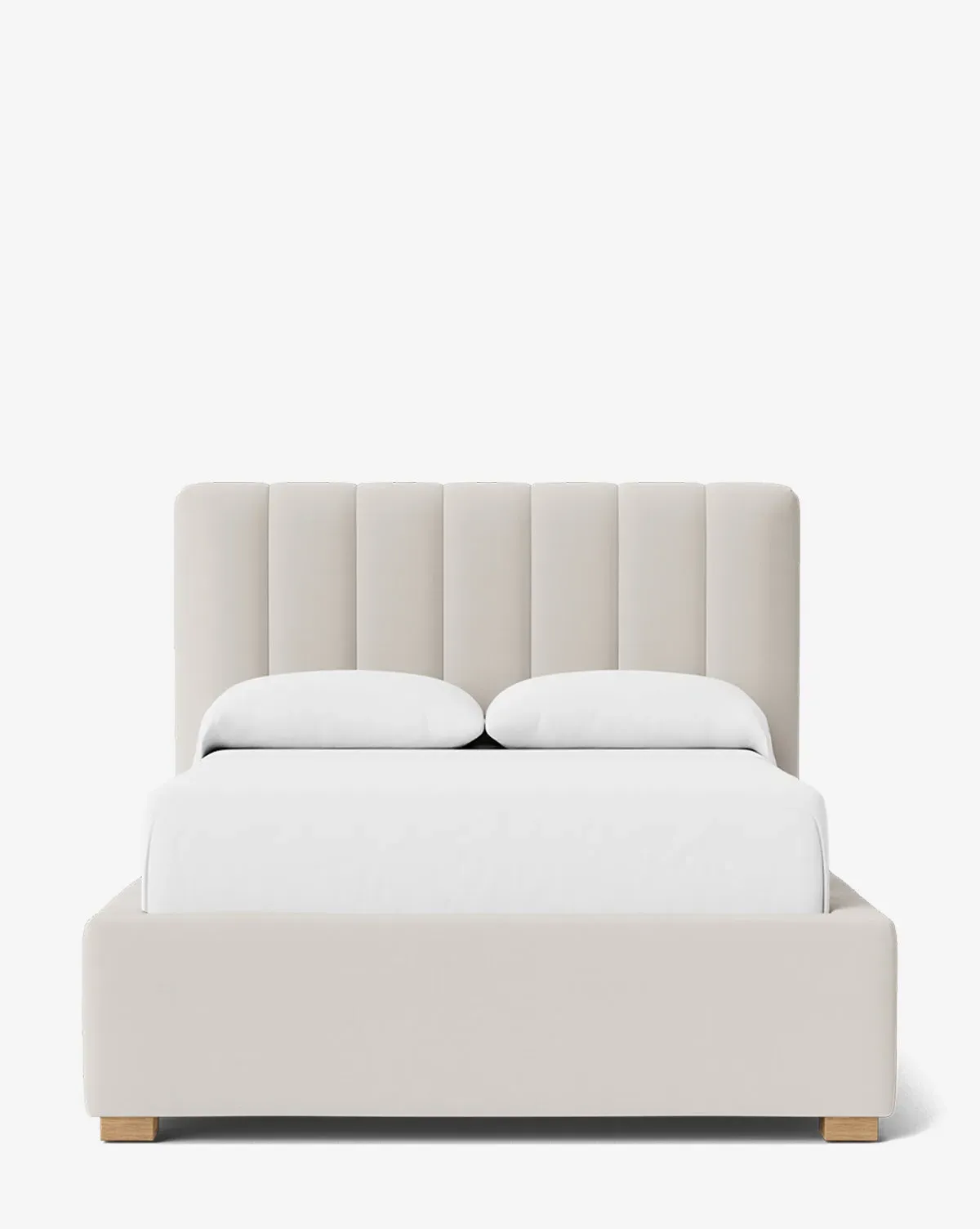 Hoffman Full Size Bed Low Headboard - Blanc, Crypton product