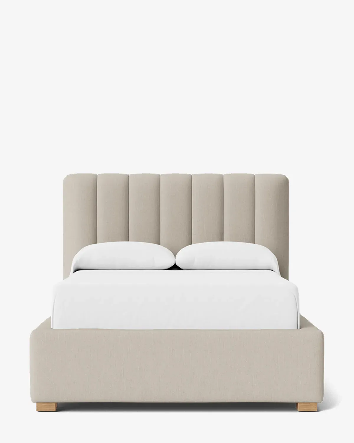 Hoffman Full Size Bed Low Headboard - Muslin Belgian Linen product