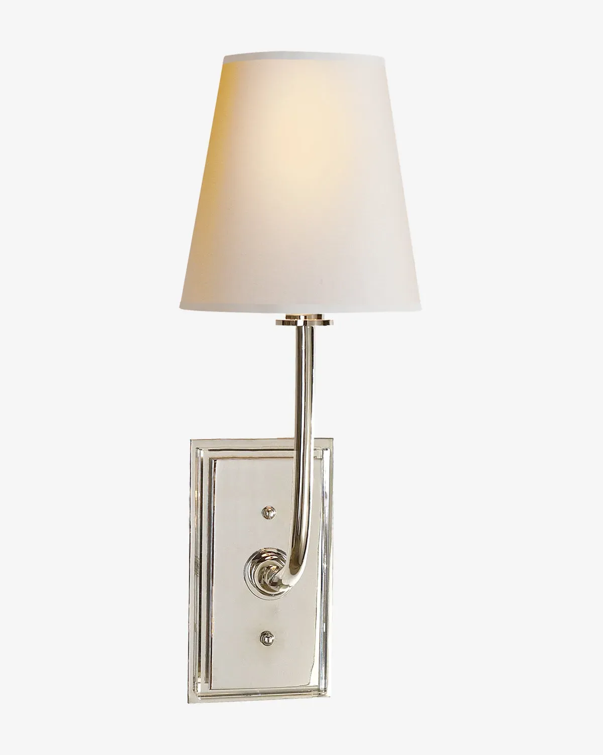 Hulton Sconce - Polished Nickel, Linen product