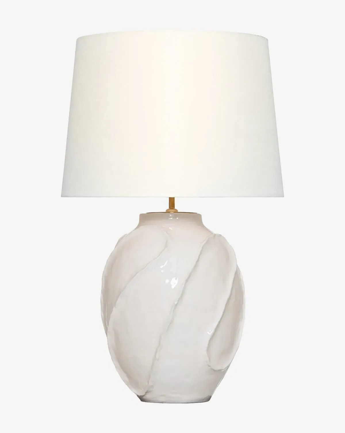 Idalia Sculpted Table Lamp - White, Ceramic product