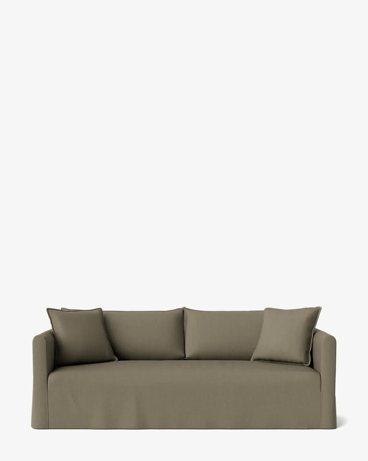 Iman Slipcover Sofa 90" - Khaki, Belgian Linen product